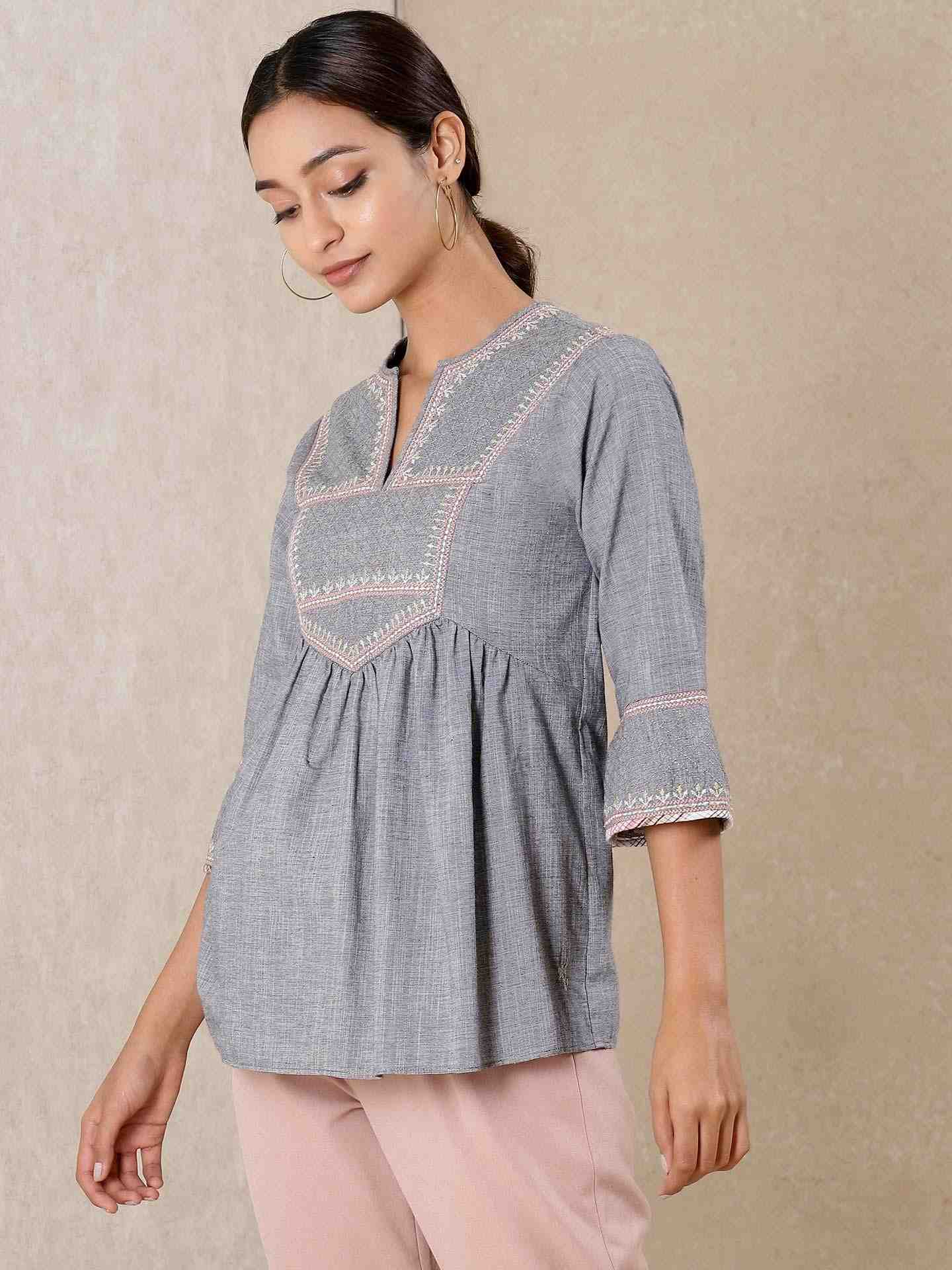 Grey Modern Minimalist Kurti