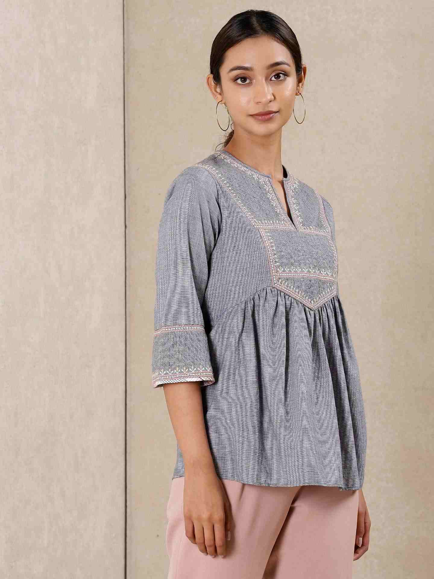 Grey Modern Minimalist Kurti
