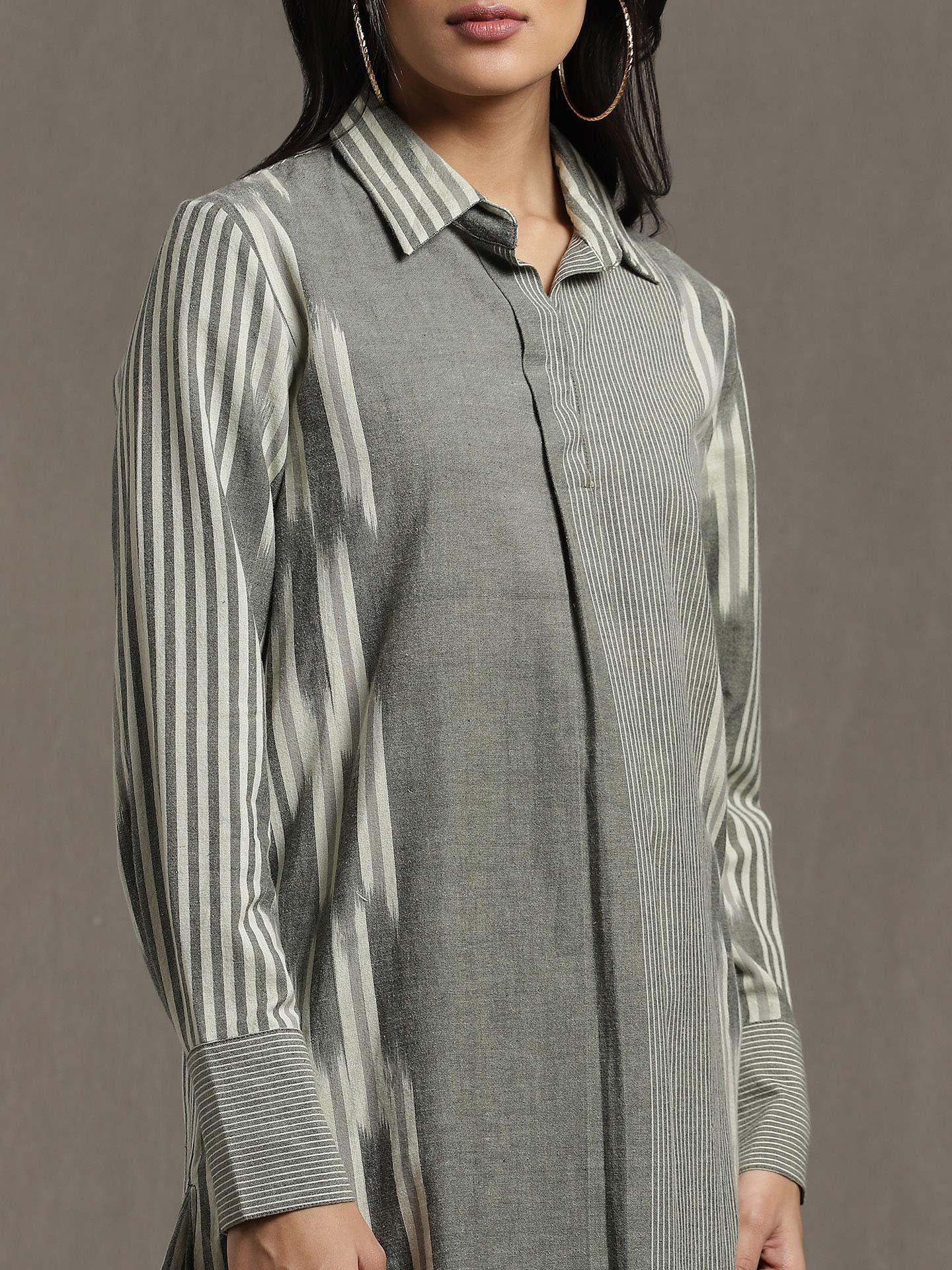 Green Whimsical Heritage Cotton Kurti