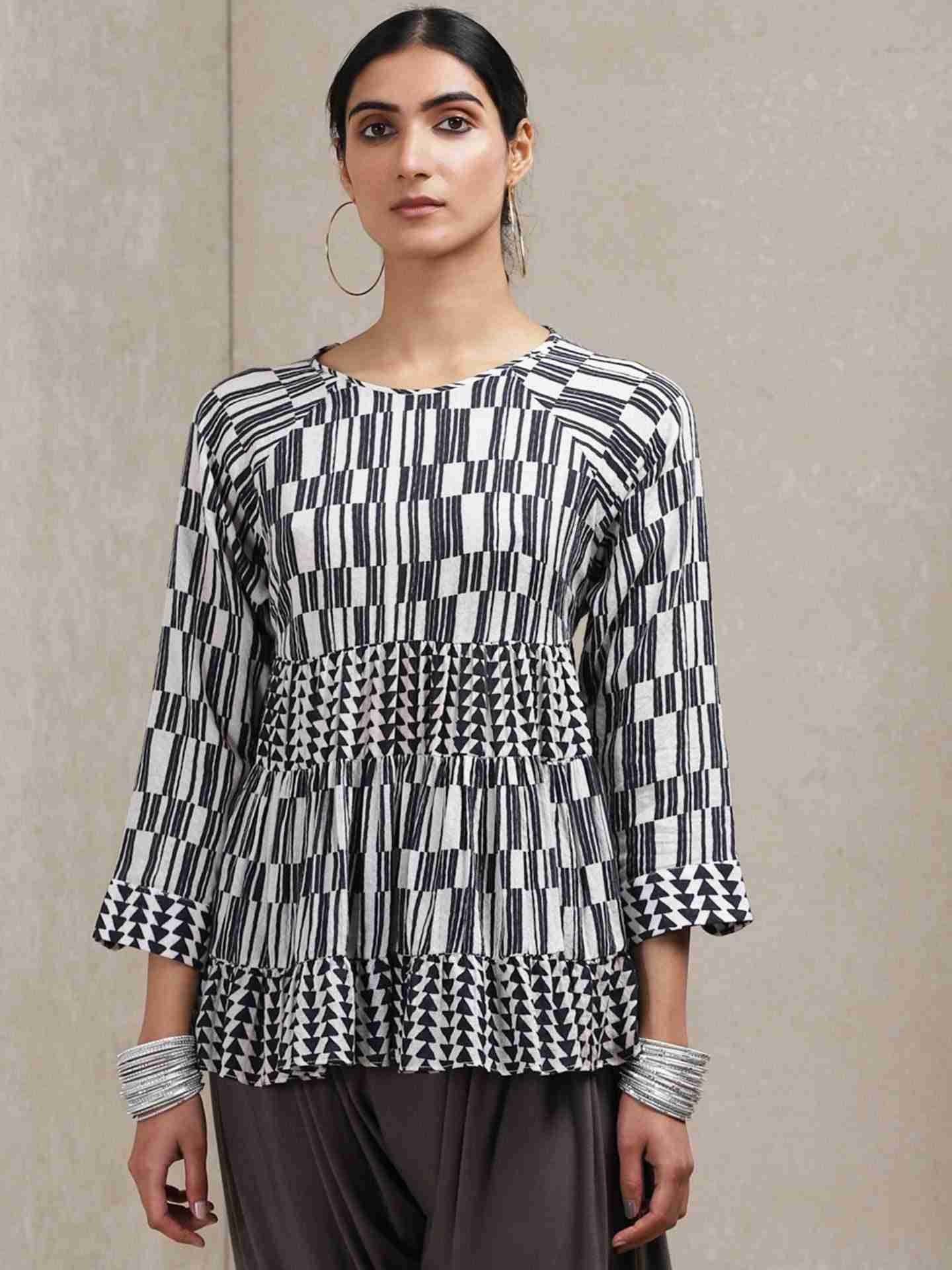 Black Classic Cotton Kurti