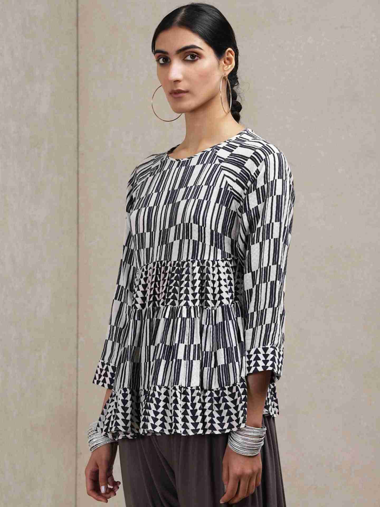 Black Classic Cotton Kurti