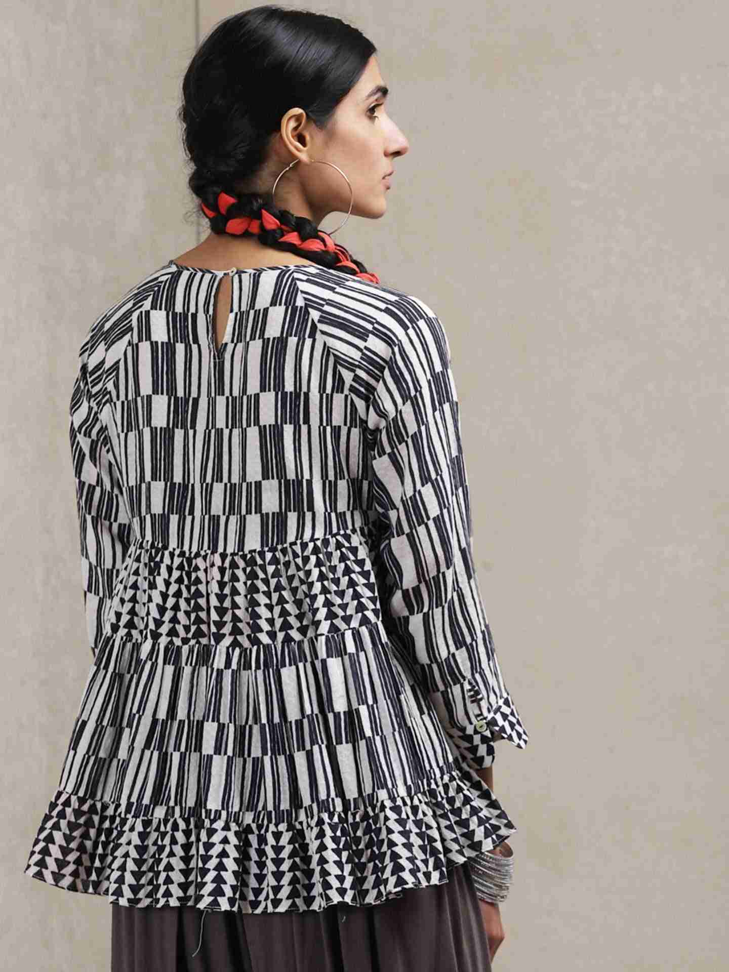 Black Classic Cotton Kurti