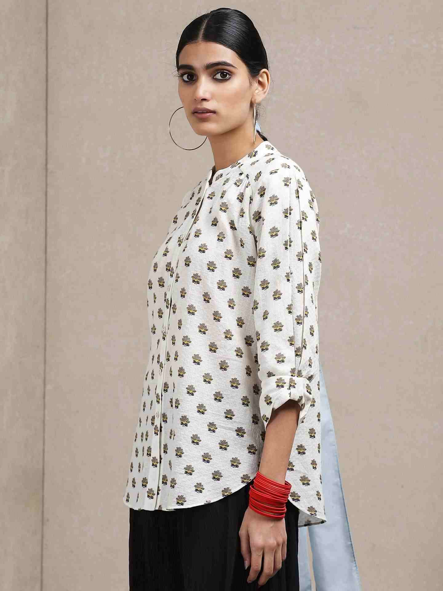 Off White Classic Cotton Kurti