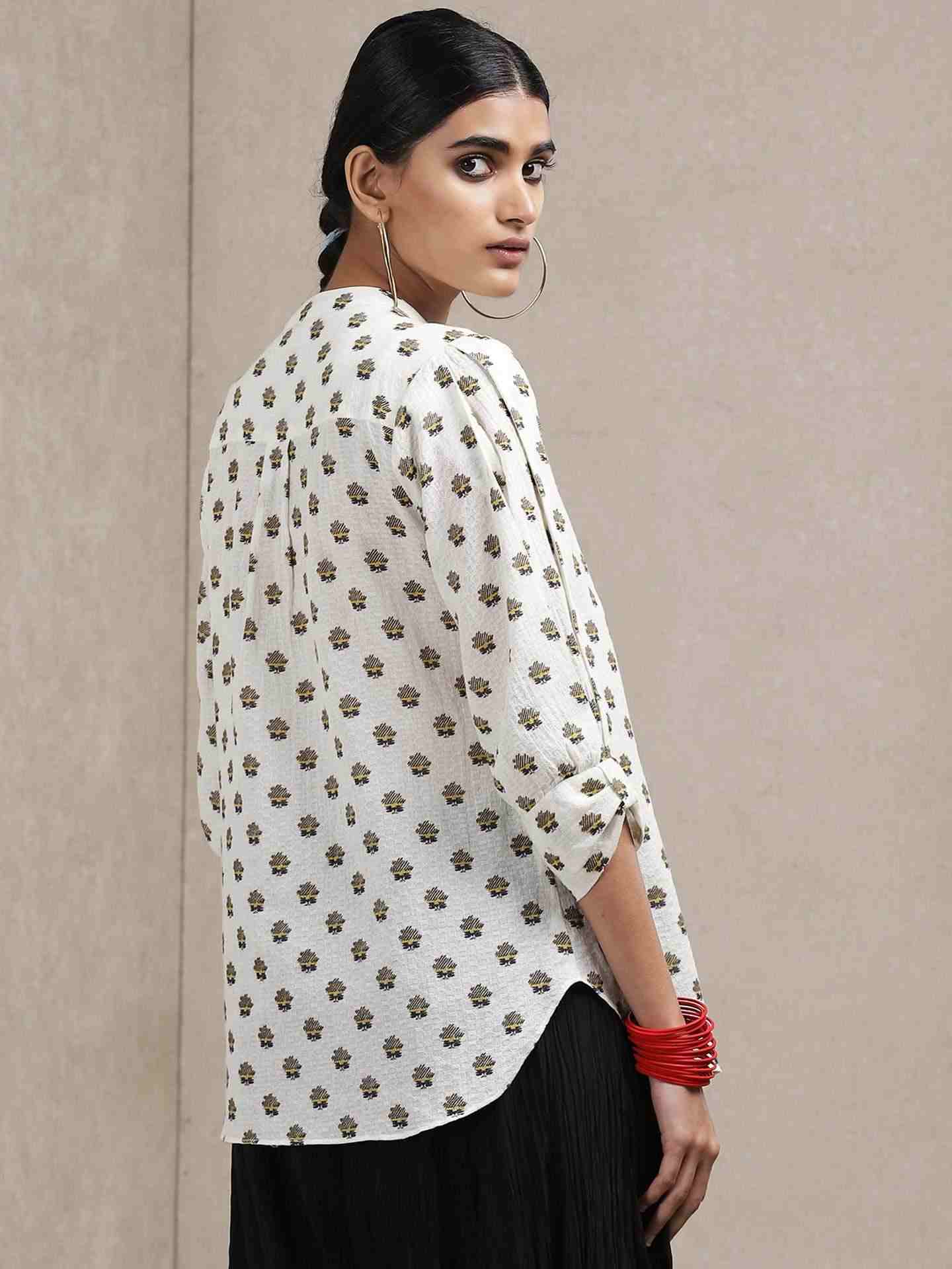 Off White Classic Cotton Kurti