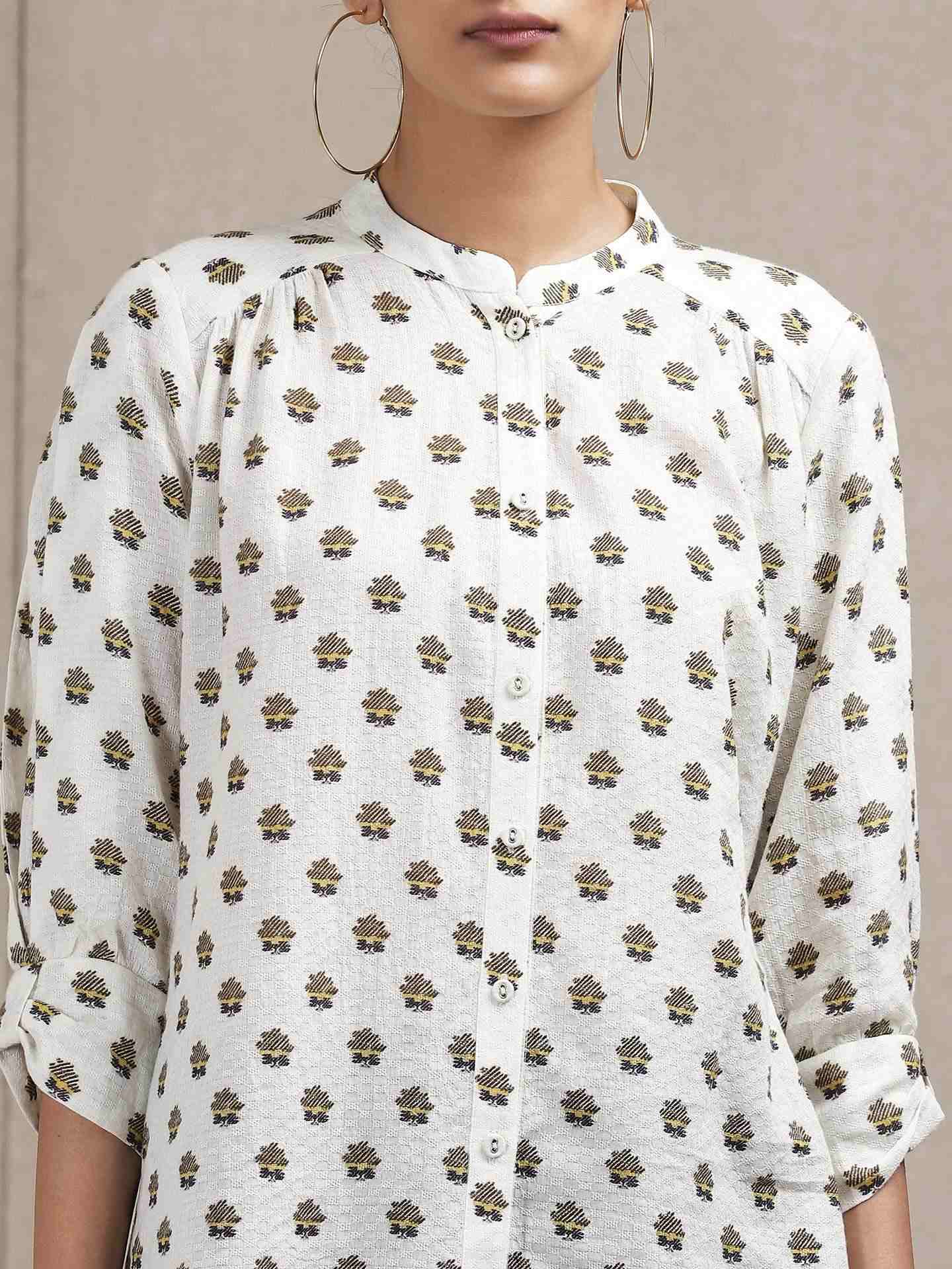 Off White Classic Cotton Kurti