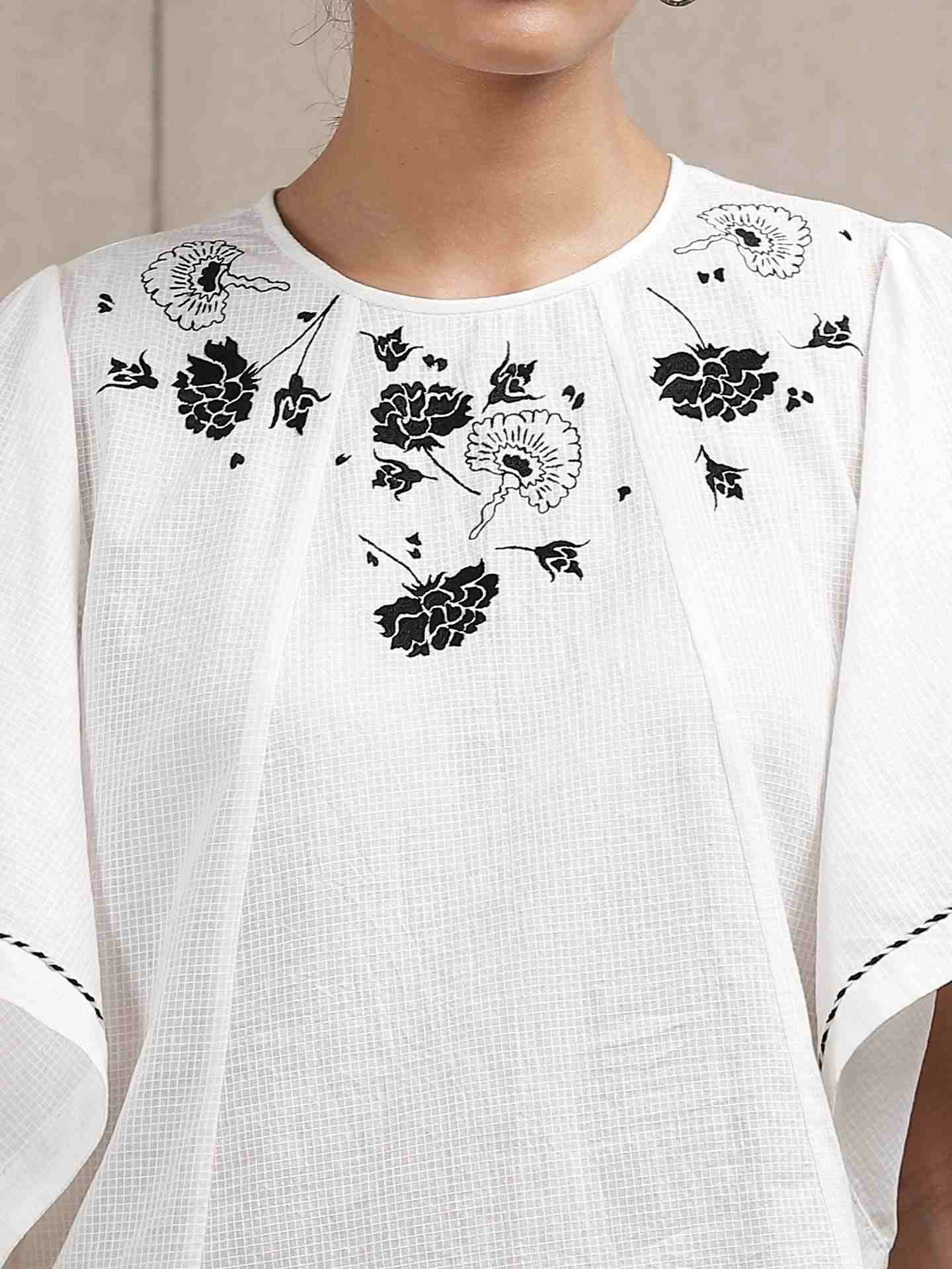 White Classic Cotton Kurti