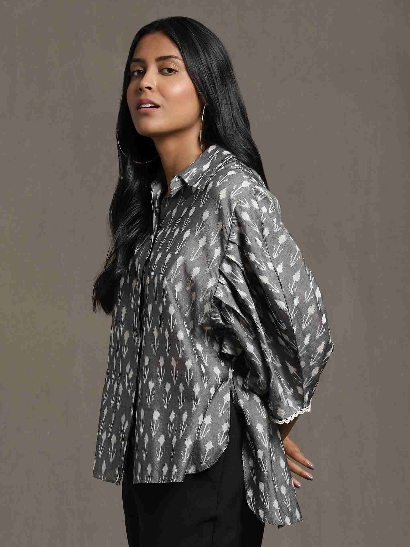 Grey Whimsical Heritage Kurti