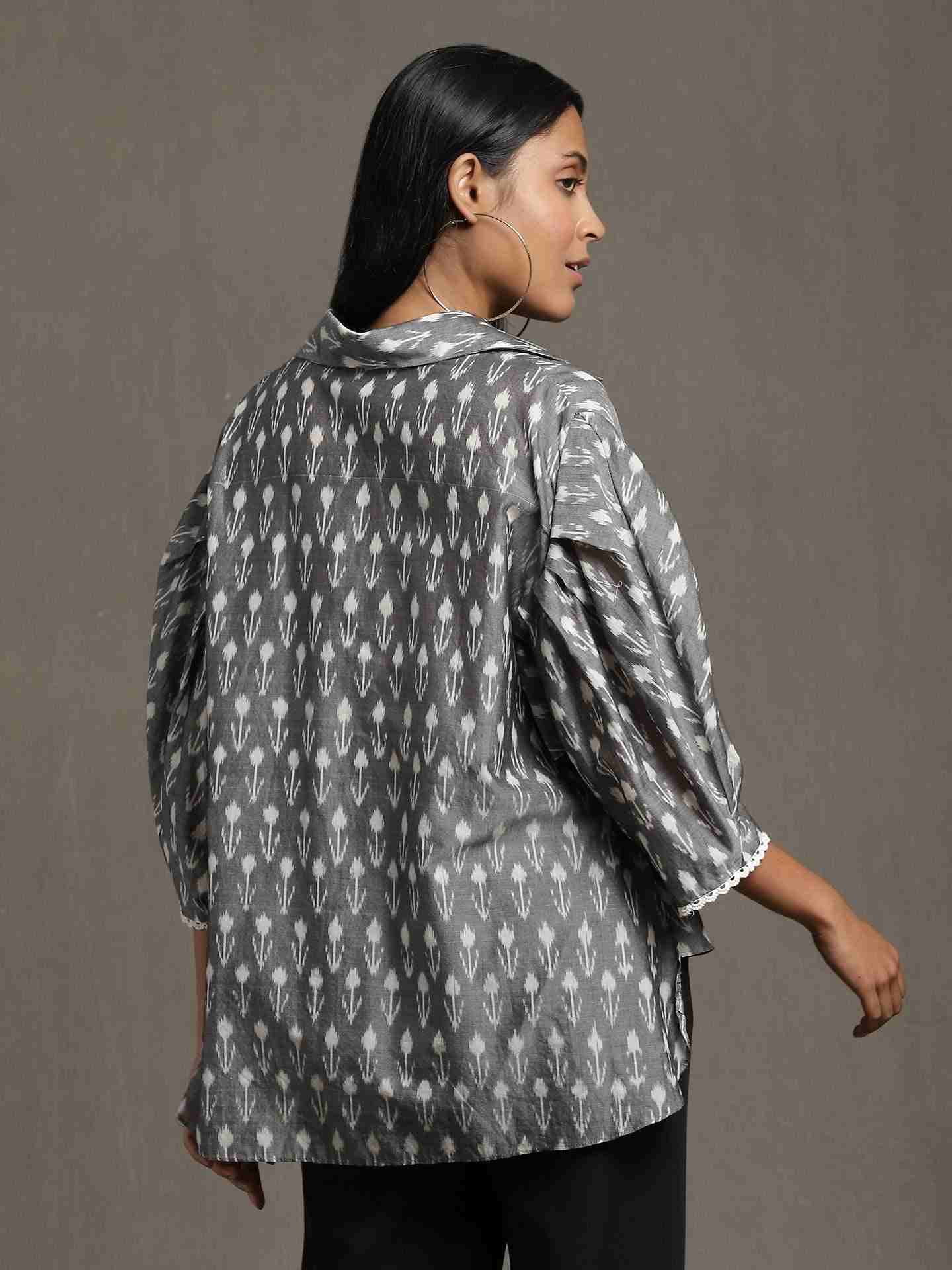 Grey Whimsical Heritage Kurti