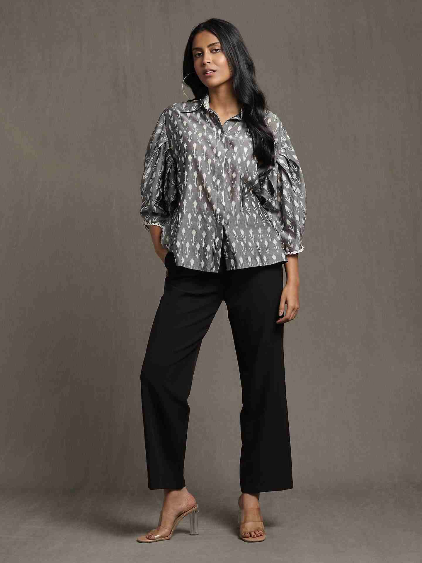 Grey Whimsical Heritage Kurti