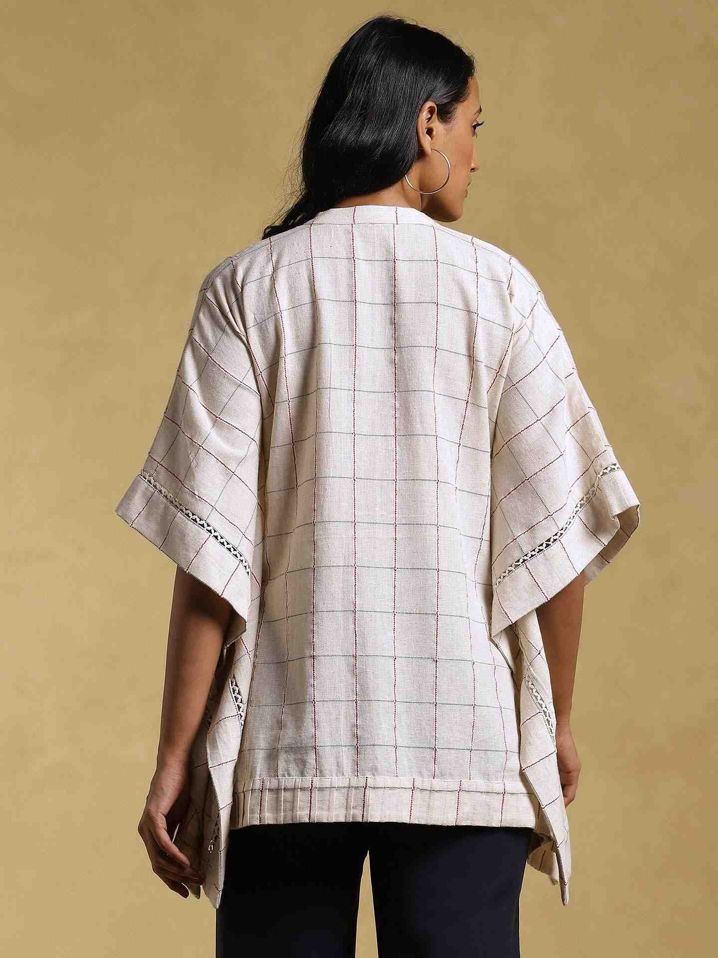 White Ethereal Yarn-Dyed Cotton Kurti