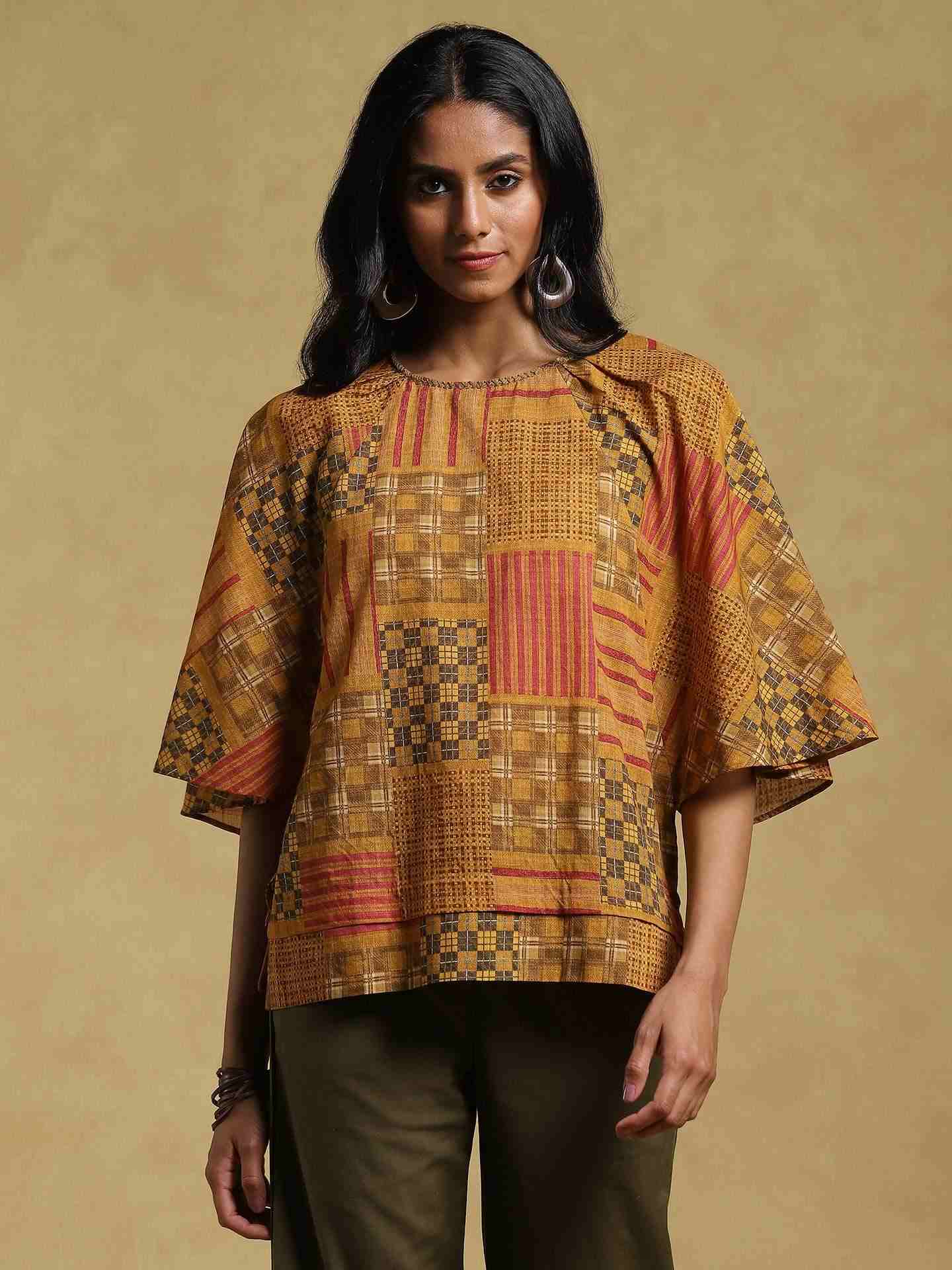 Mustard Ethereal Cotton Kurti