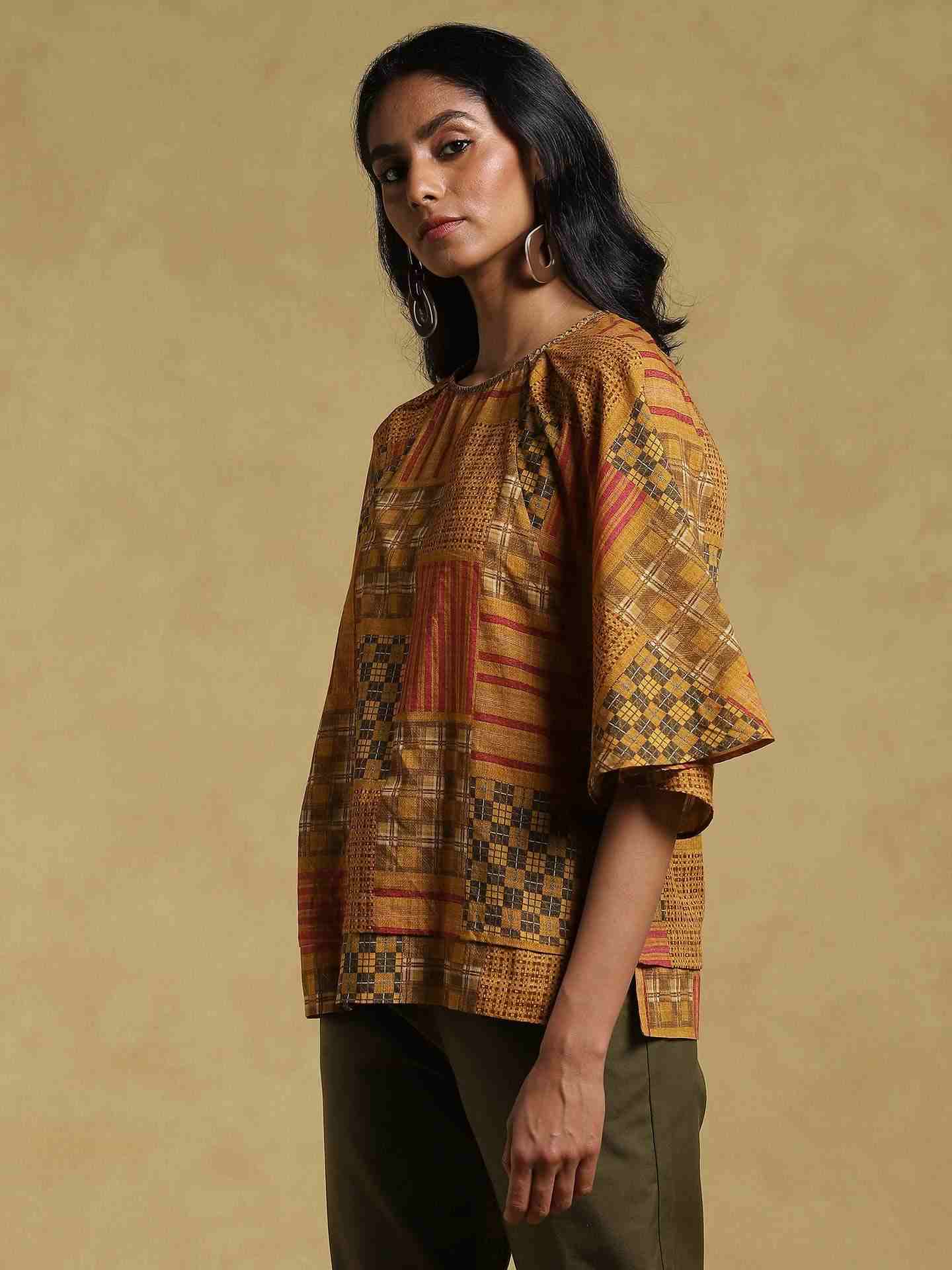 Mustard Ethereal Cotton Kurti