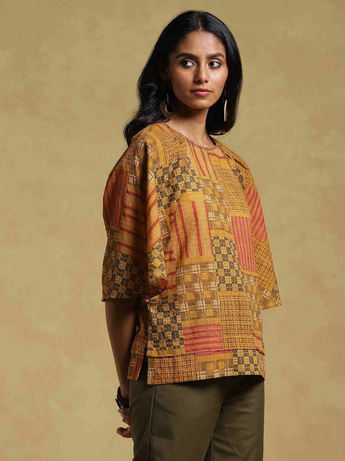 Mustard Ethereal Cotton Kurti