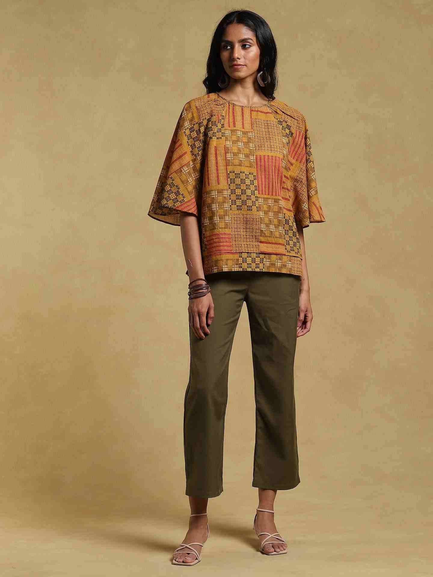 Mustard Ethereal Cotton Kurti