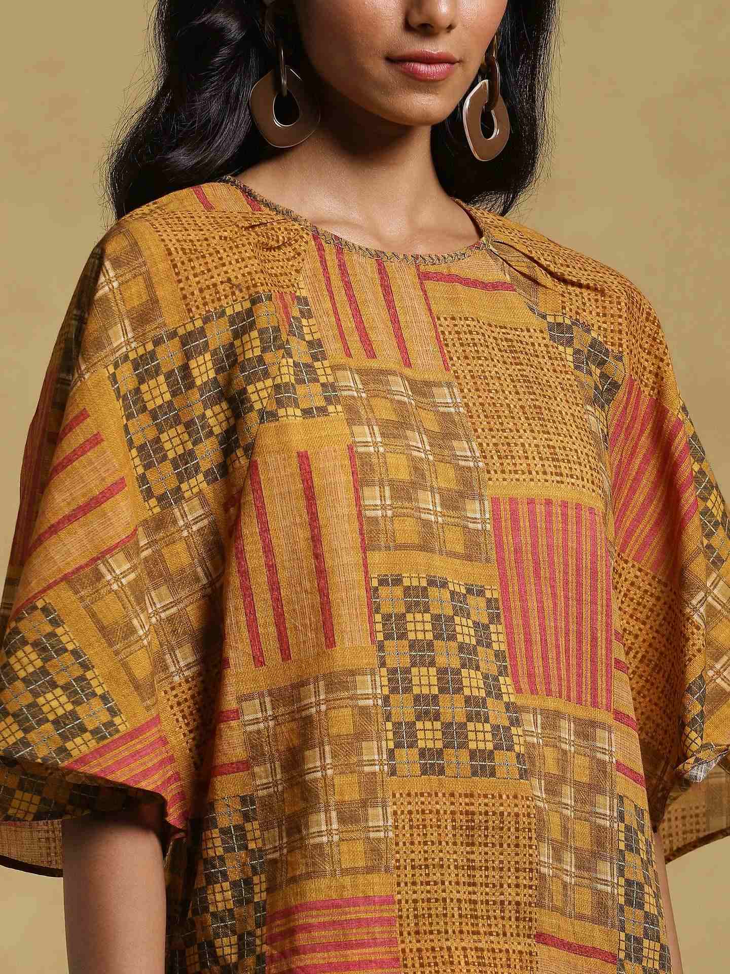 Mustard Ethereal Cotton Kurti