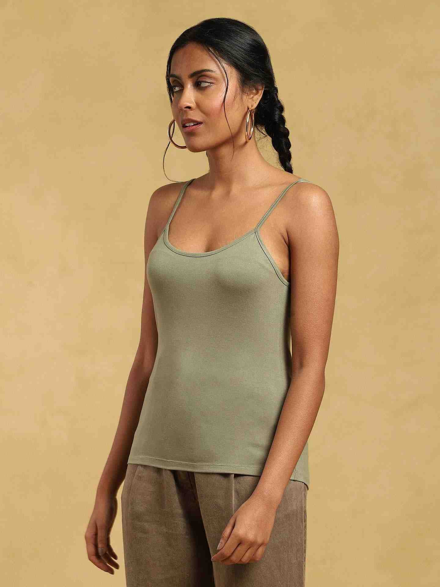 Olive Bulbul Chanderi Kurti