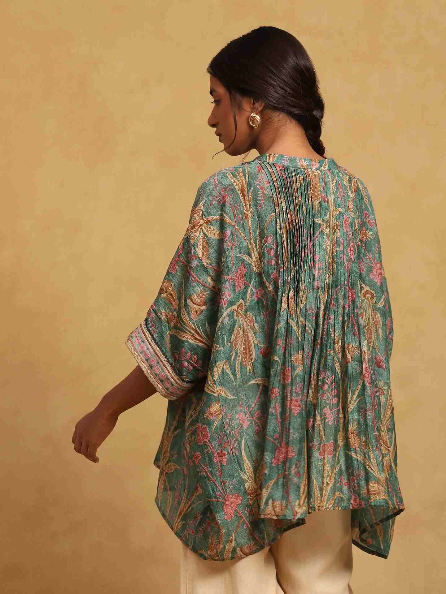 Green Julia Chanderi Kurti