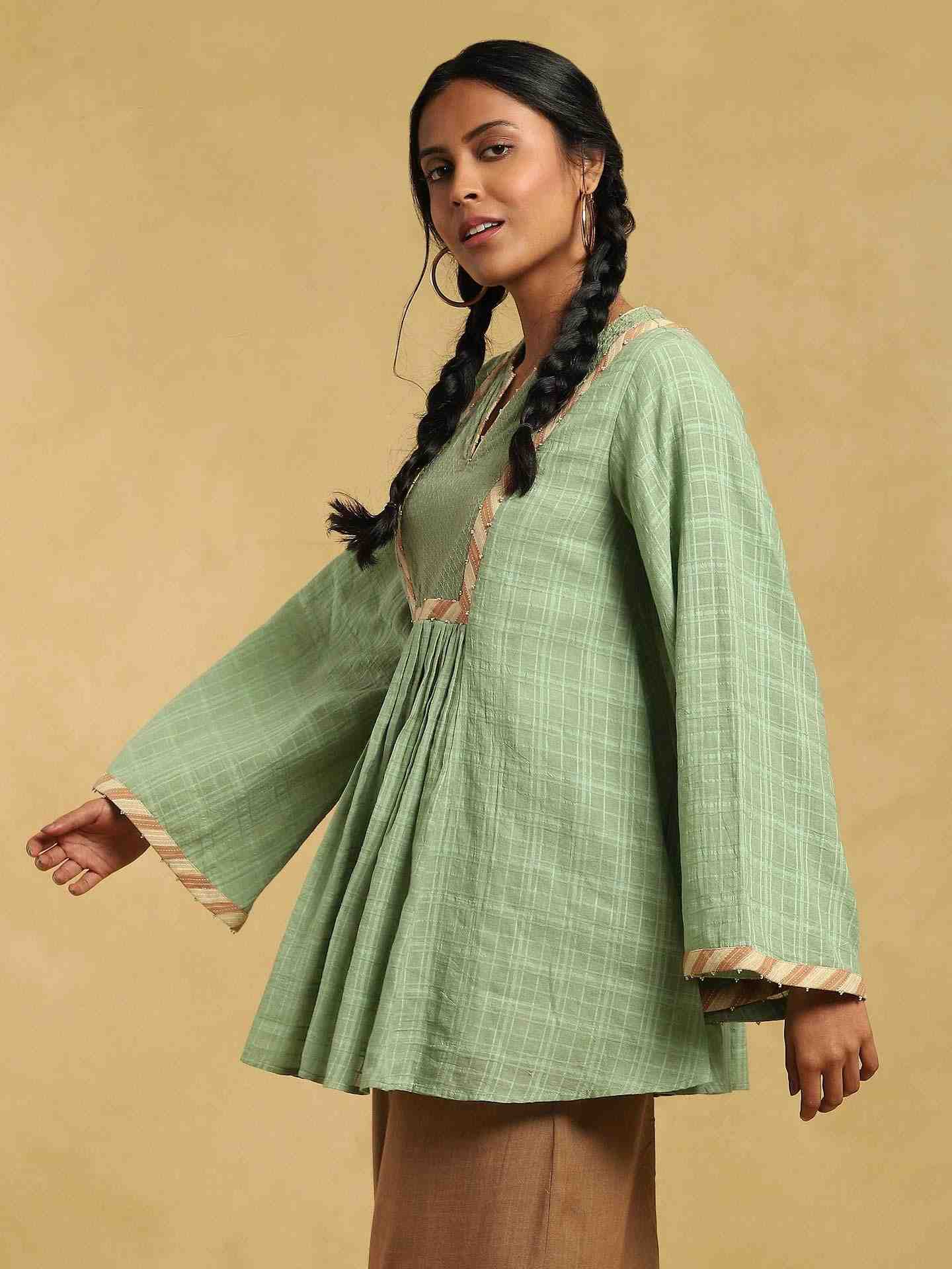 Green Vyas Cotton Kurti