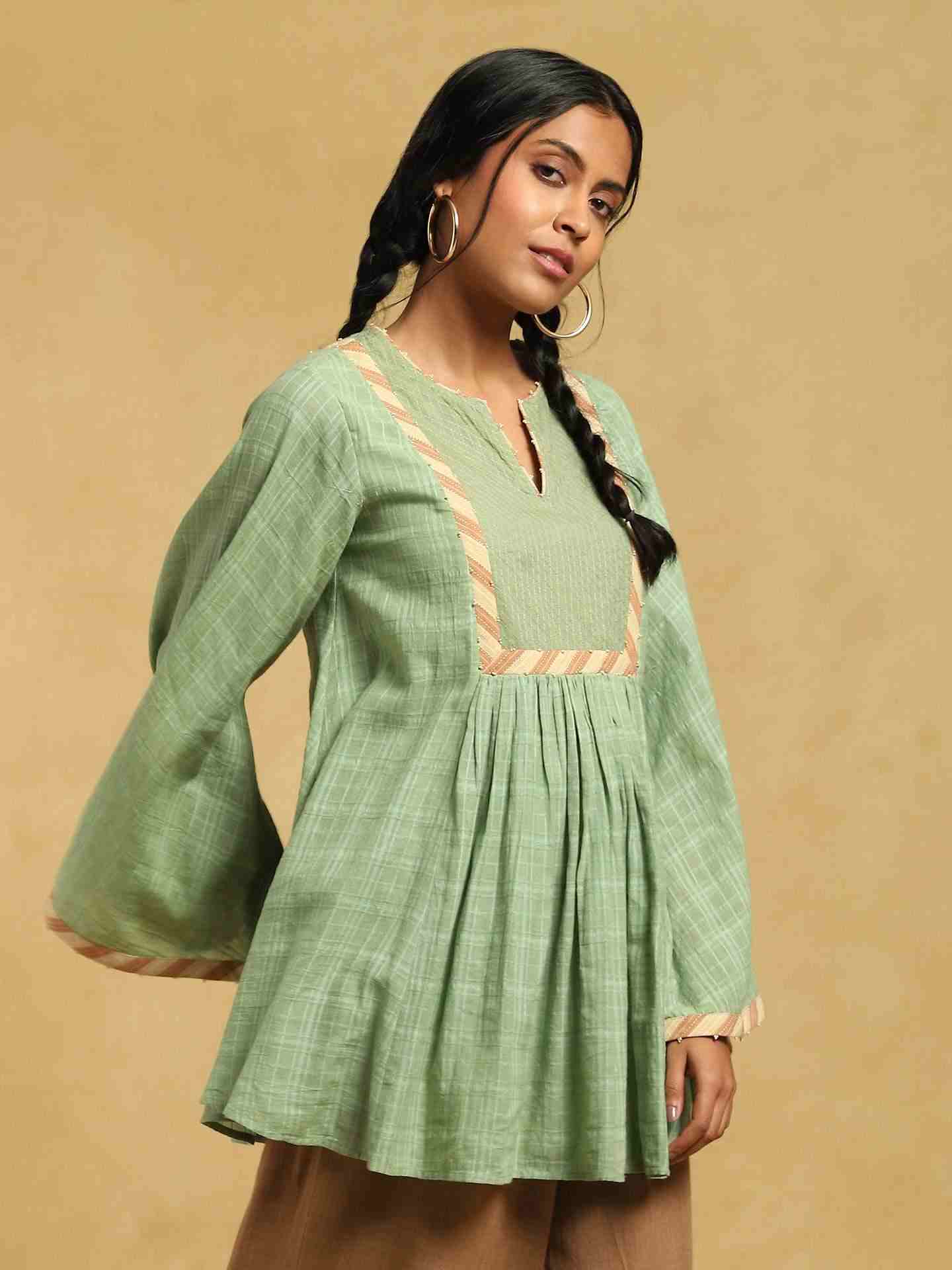 Green Vyas Cotton Kurti