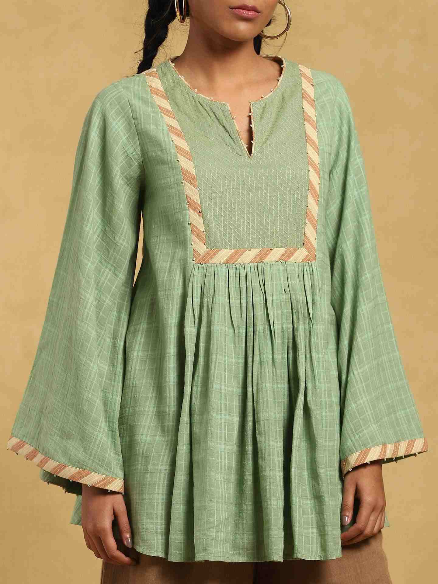 Green Vyas Cotton Kurti