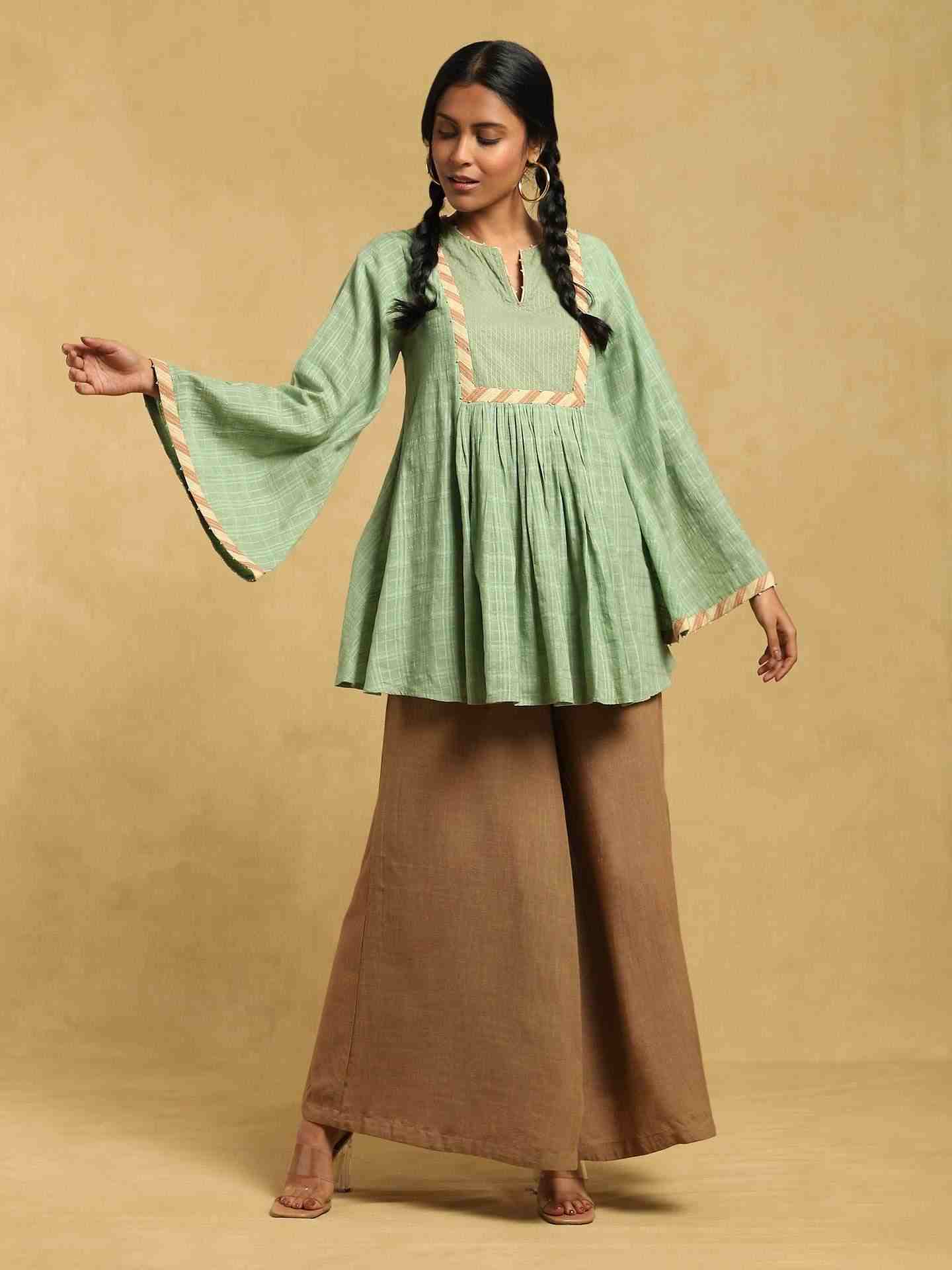 Green Vyas Cotton Kurti