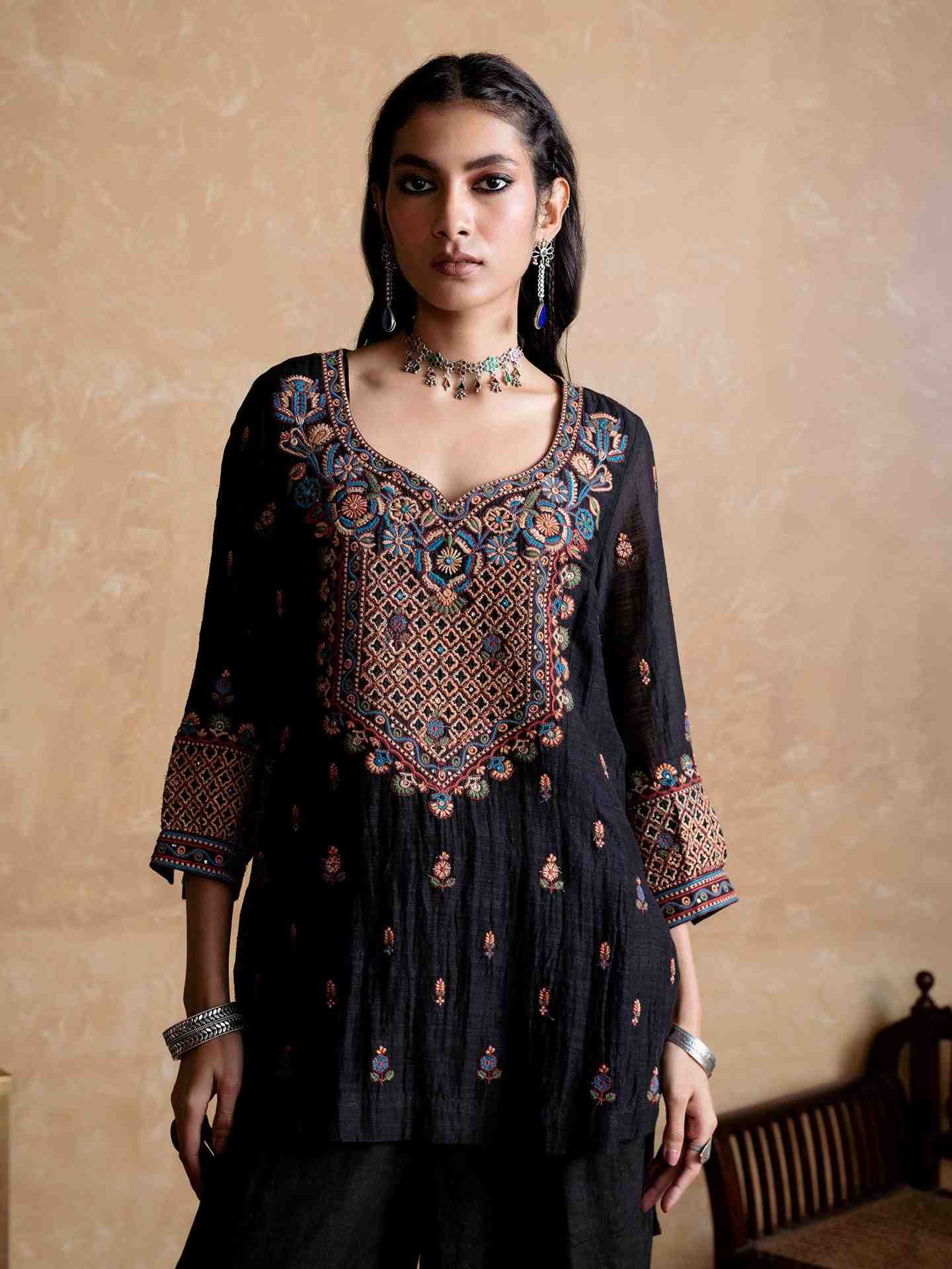 Black Alankrita Kurti