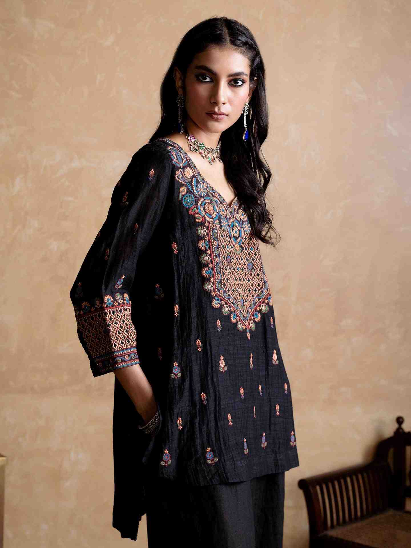 Black Alankrita Kurti