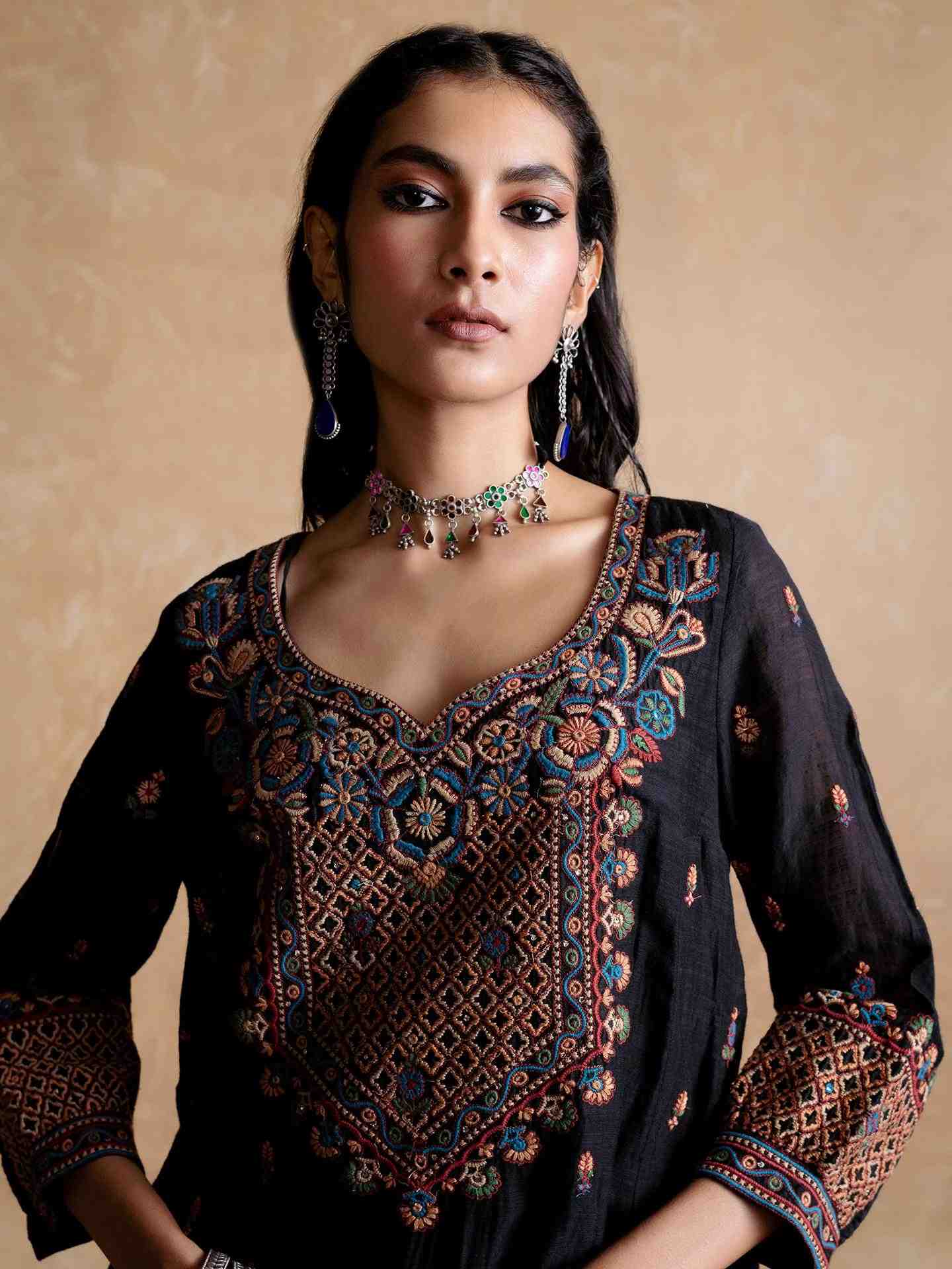 Black Alankrita Kurti