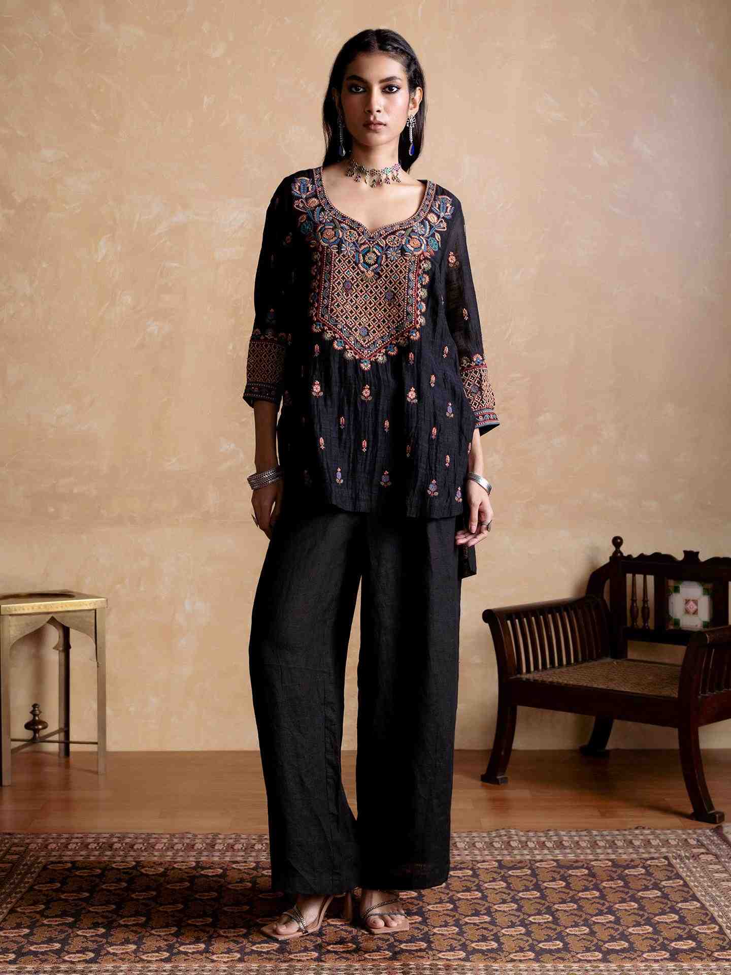 Black Alankrita Kurti