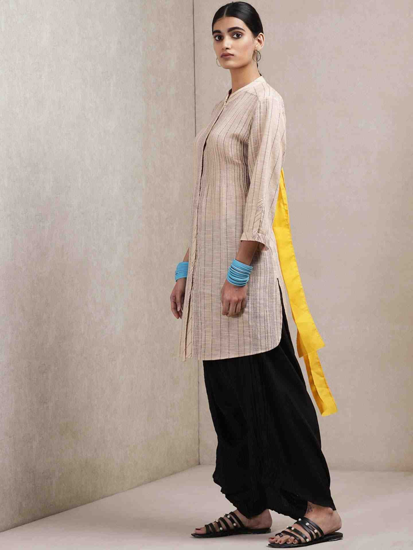 Beige Classic Cotton Kurti