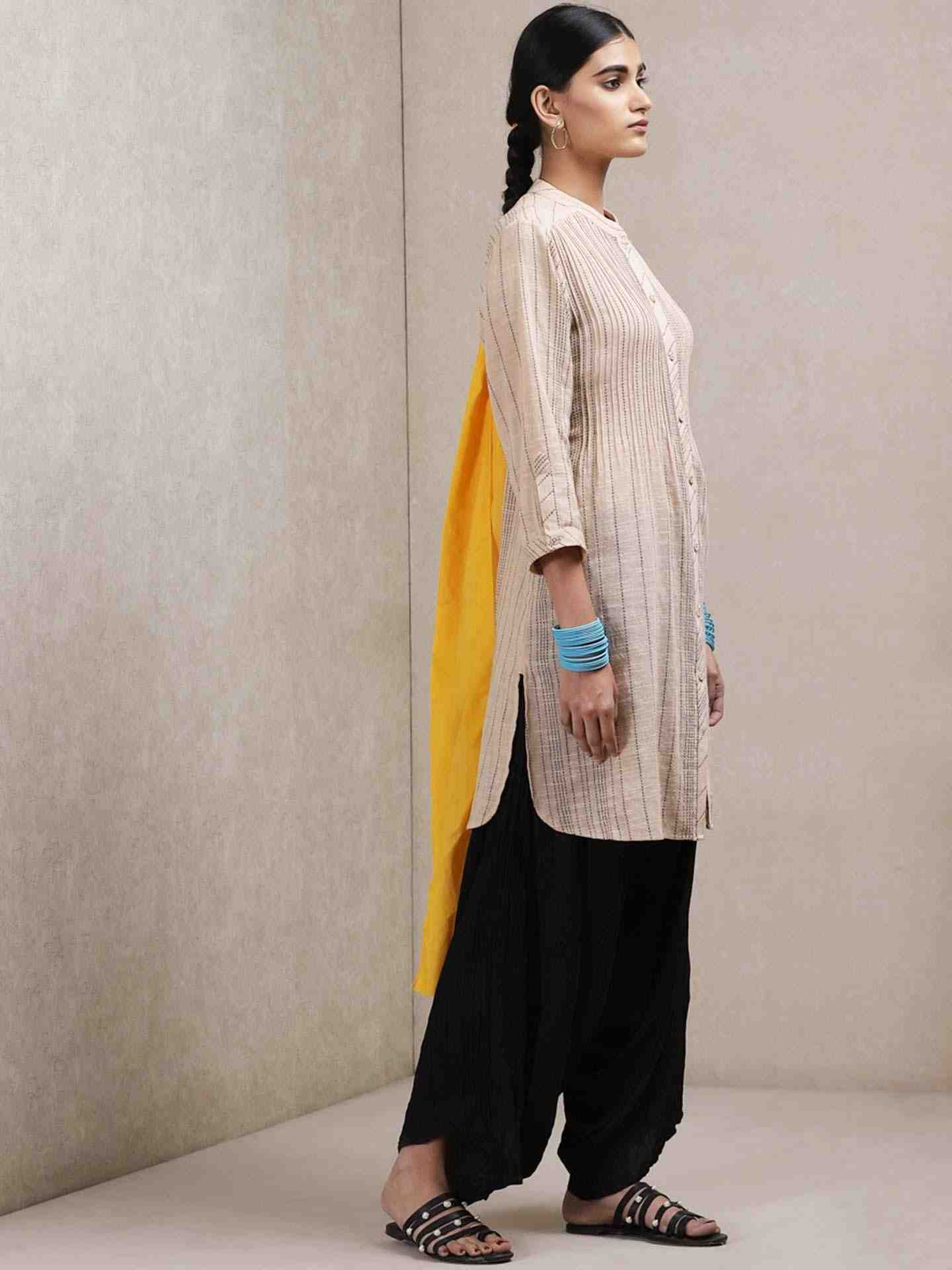 Beige Classic Cotton Kurti