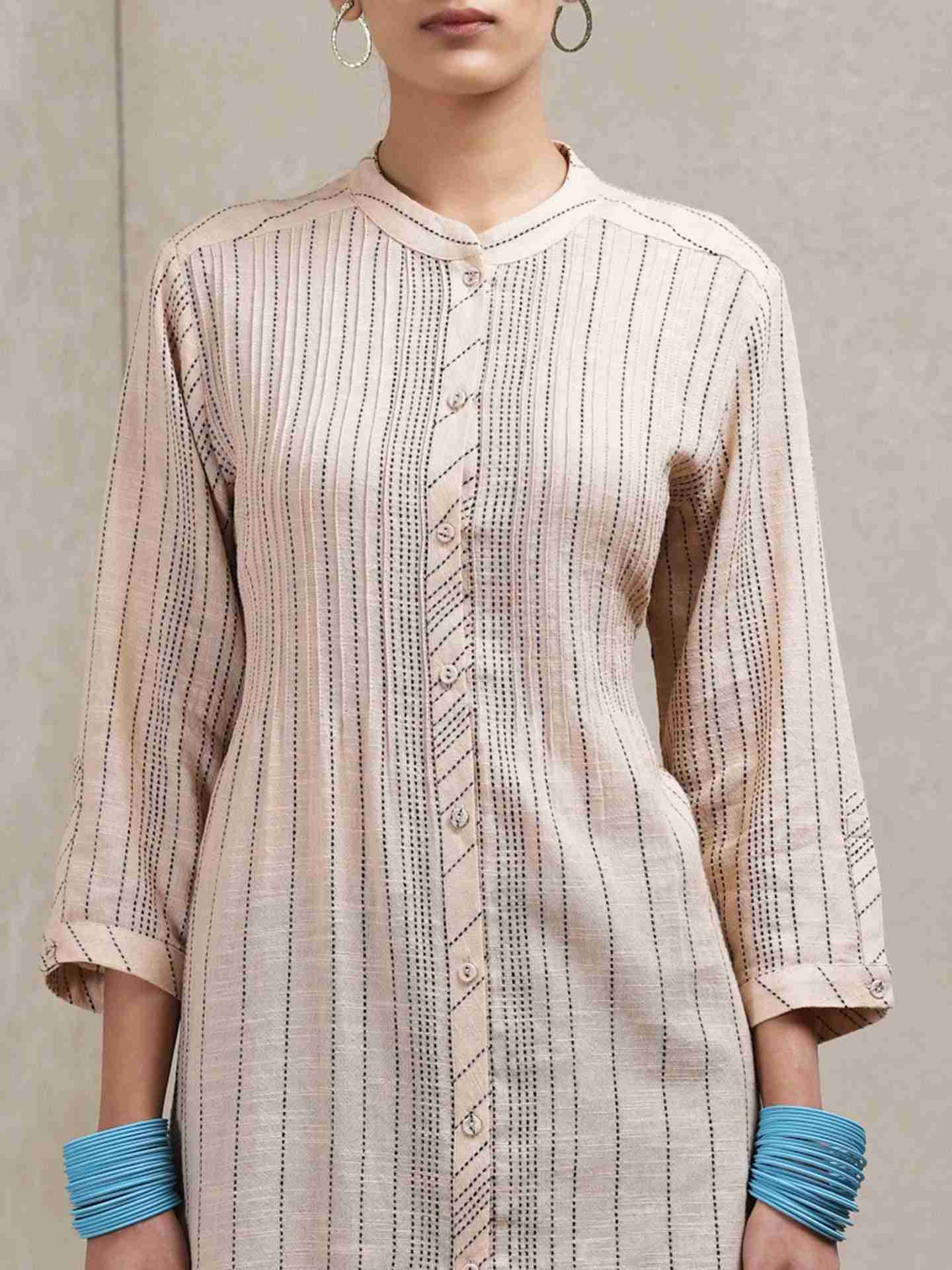 Beige Classic Cotton Kurti