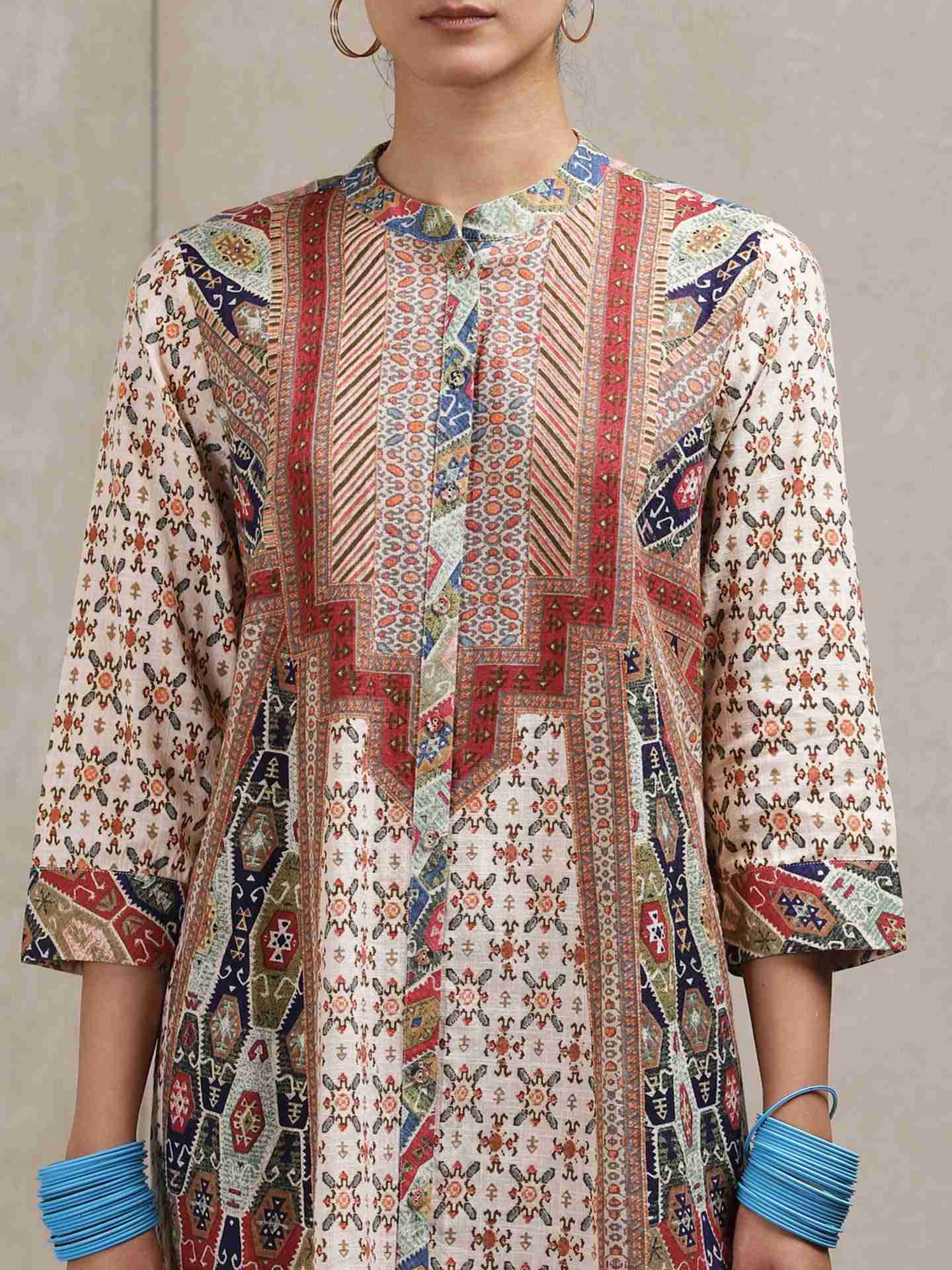 Beige Camper Kurti