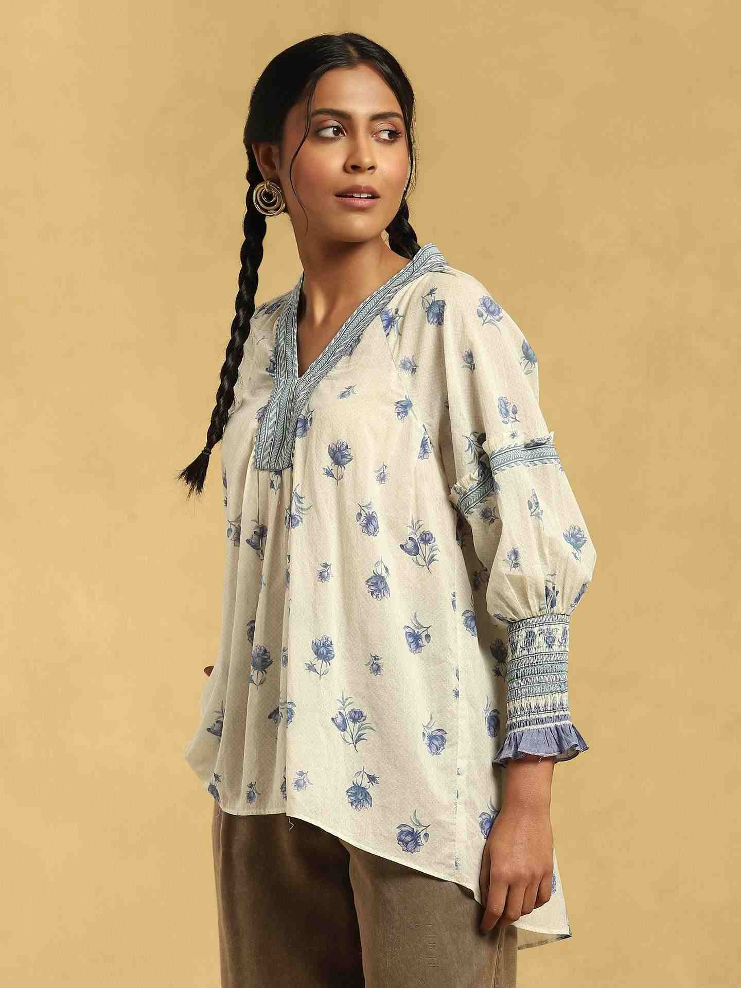 White Gulzar Cotton Kurti