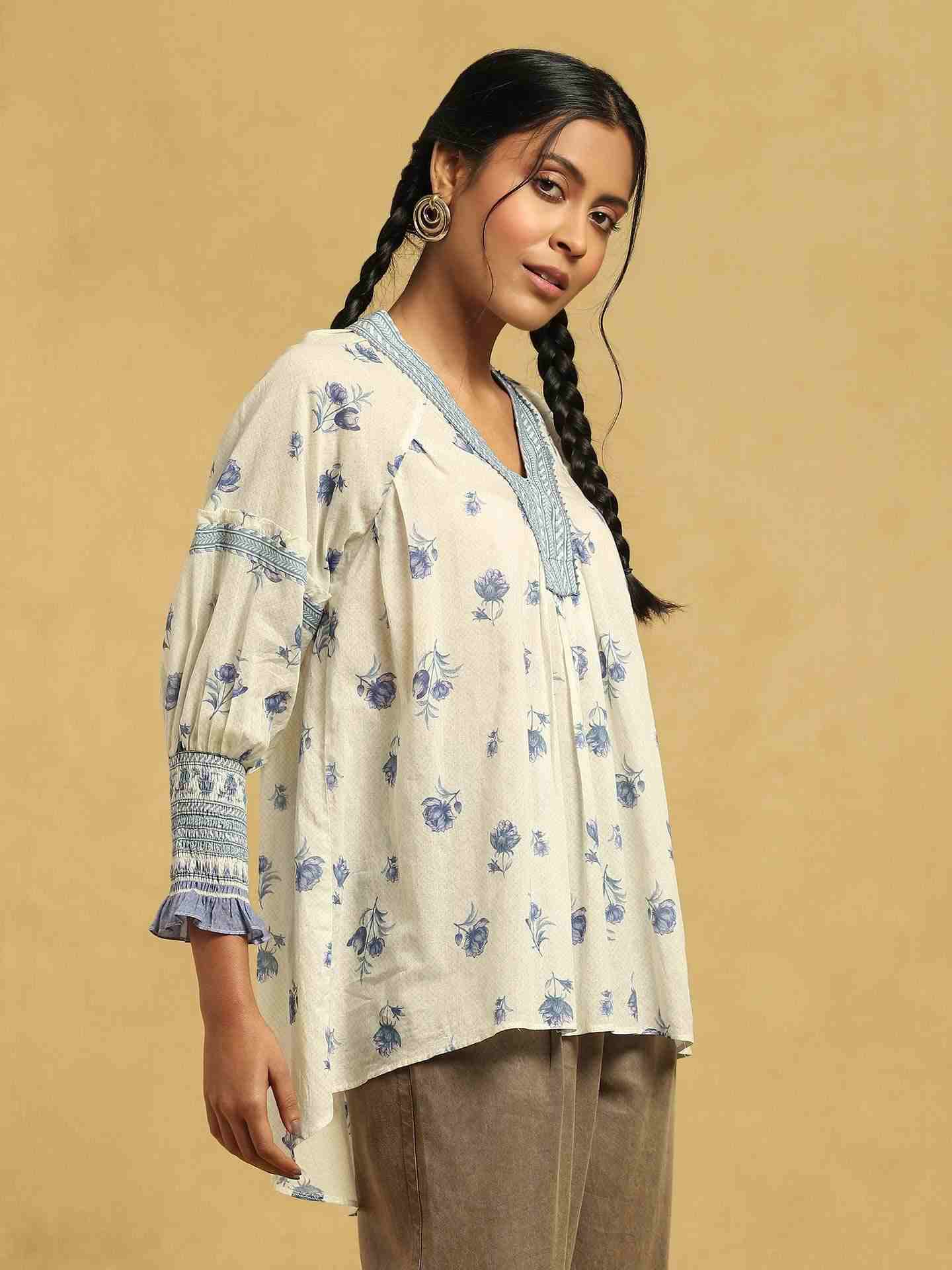 White Gulzar Cotton Kurti