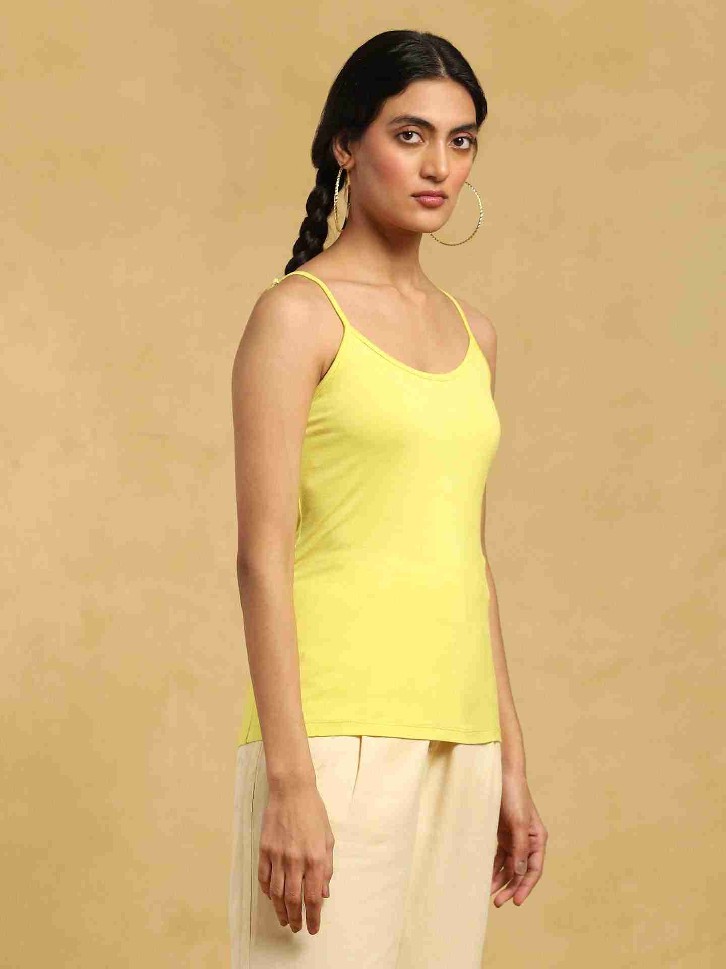 Neon Yellow Taxidermy Solid Cotton Kurti