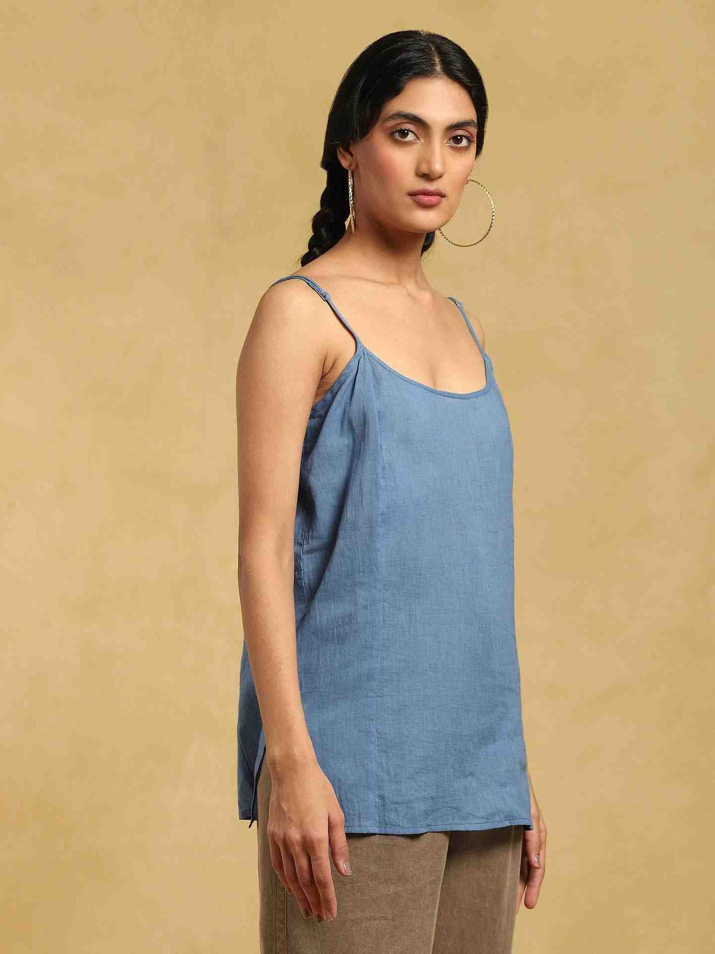 Blue Greece Cotton Kurti