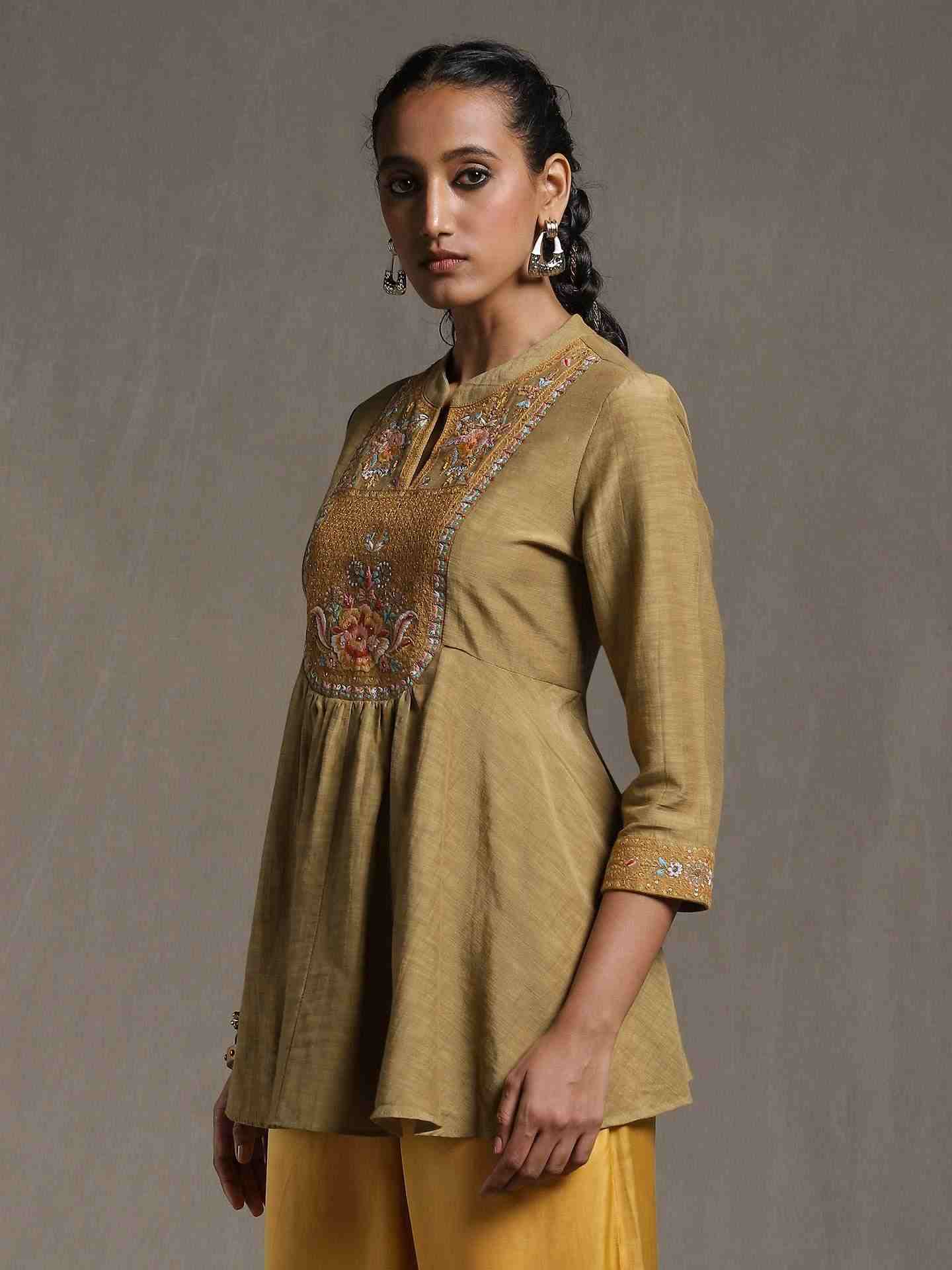 Green Forest Solid Kurti