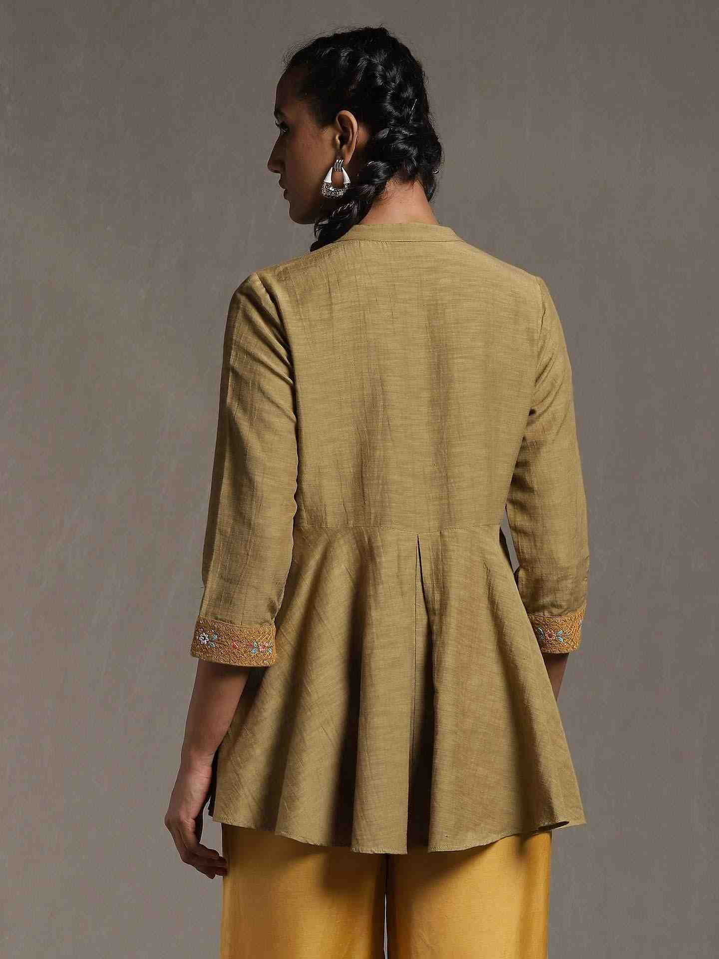 Green Forest Solid Kurti
