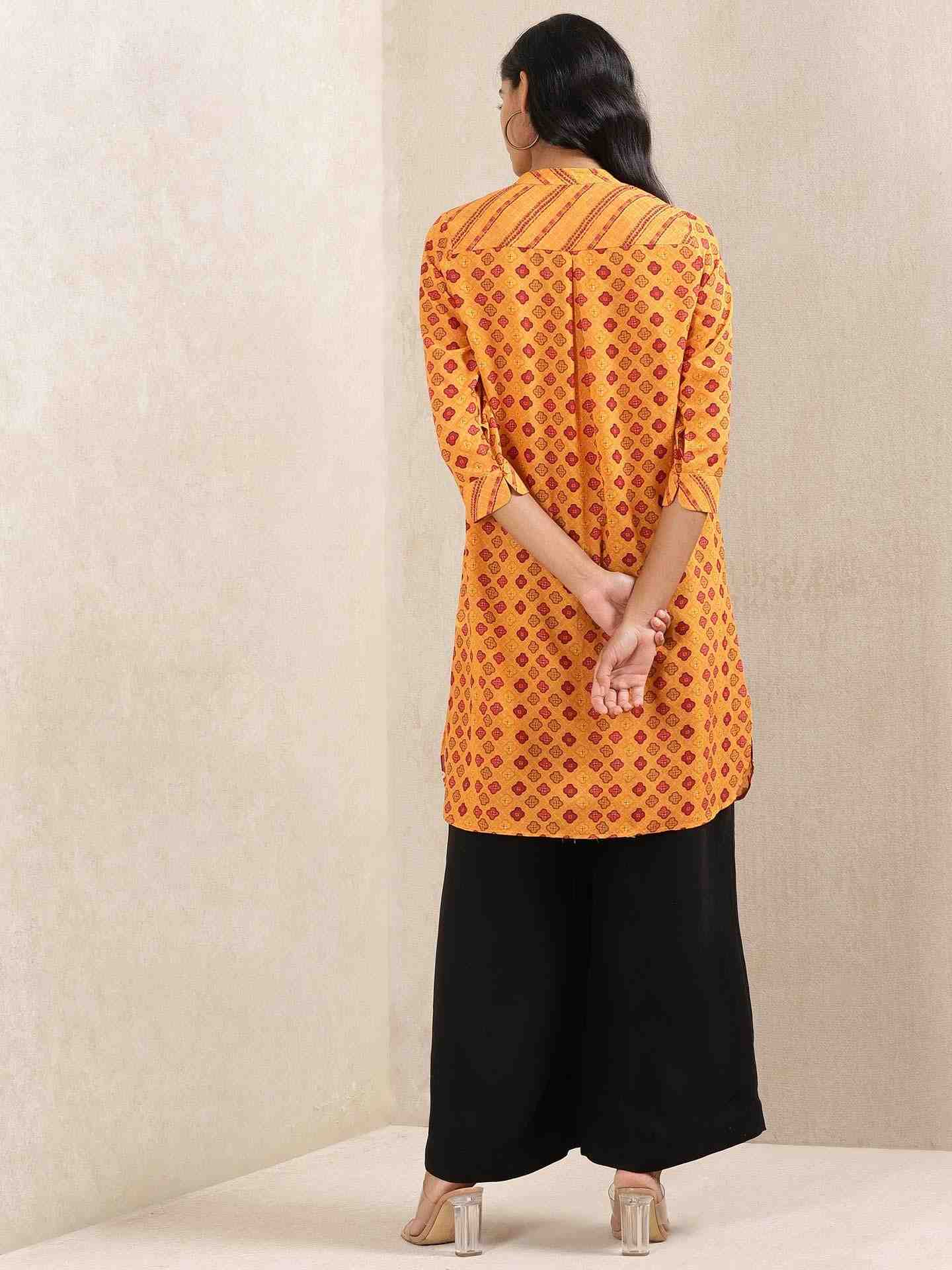 Orange Firdous Kurti