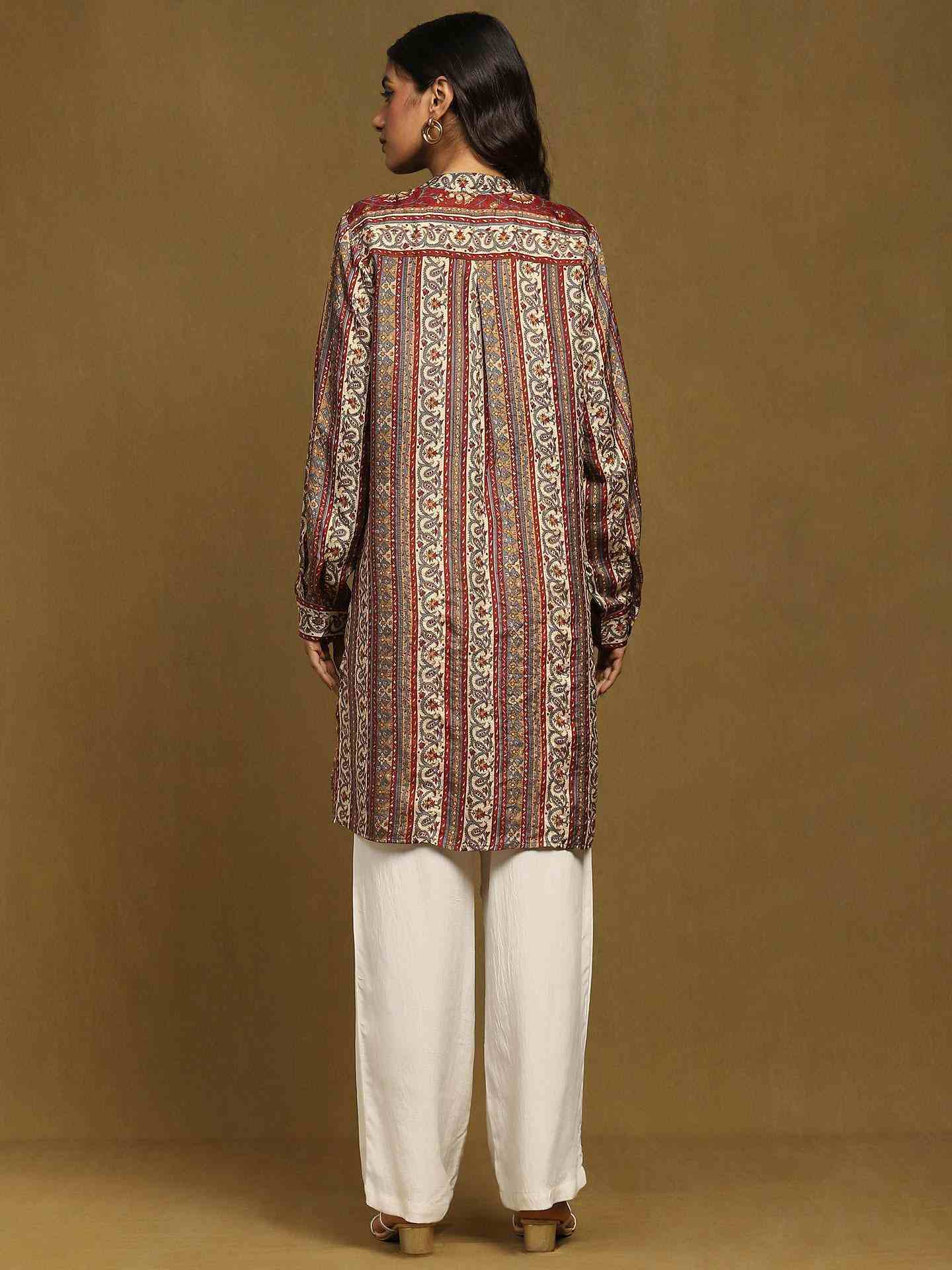 Beige & Multi Kalyani Kurti