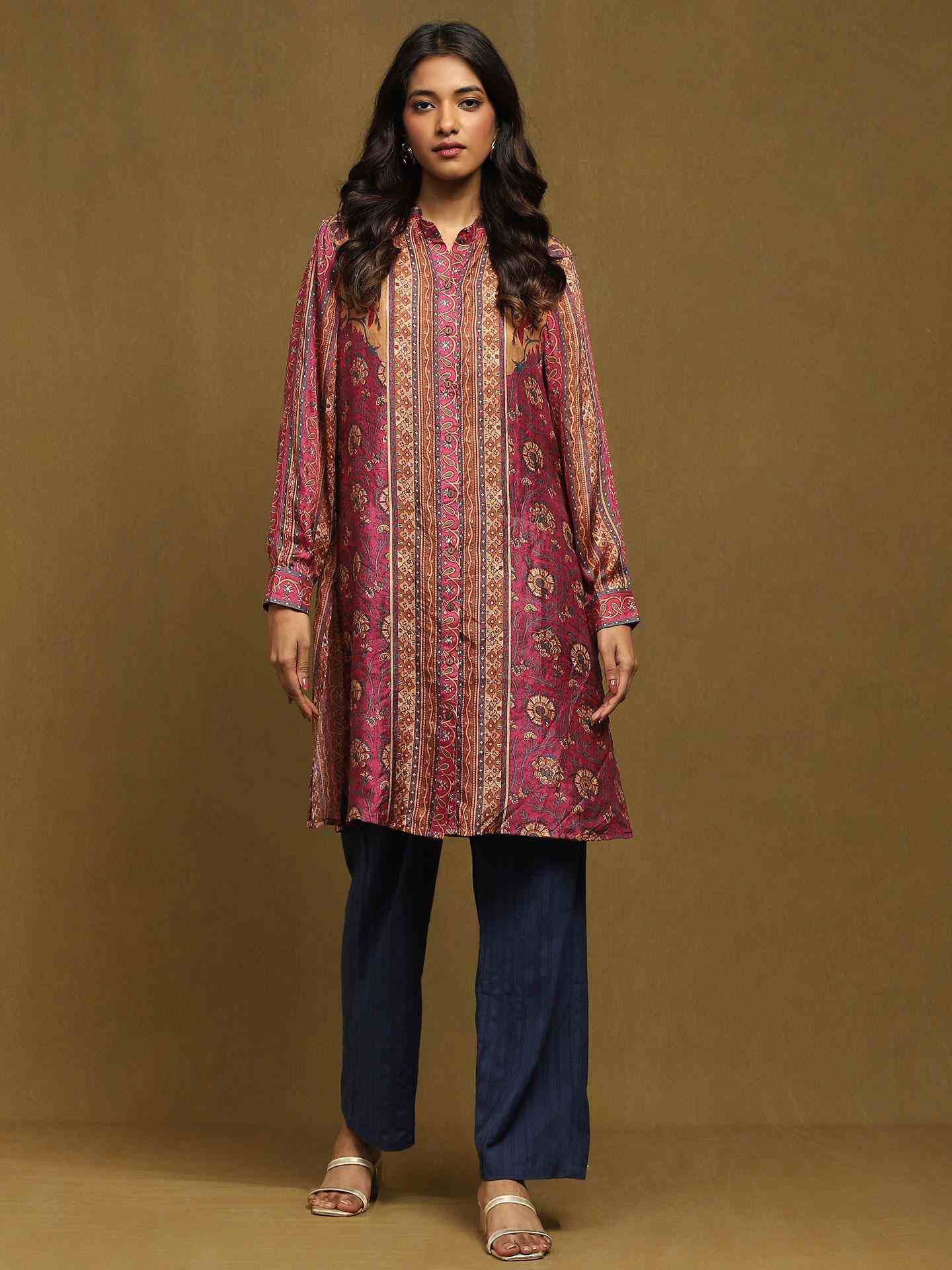Fuschia & Multi Kalyani Kurti