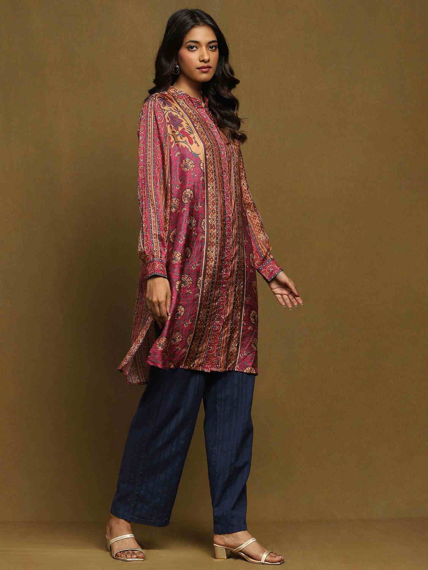 Fuschia & Multi Kalyani Kurti
