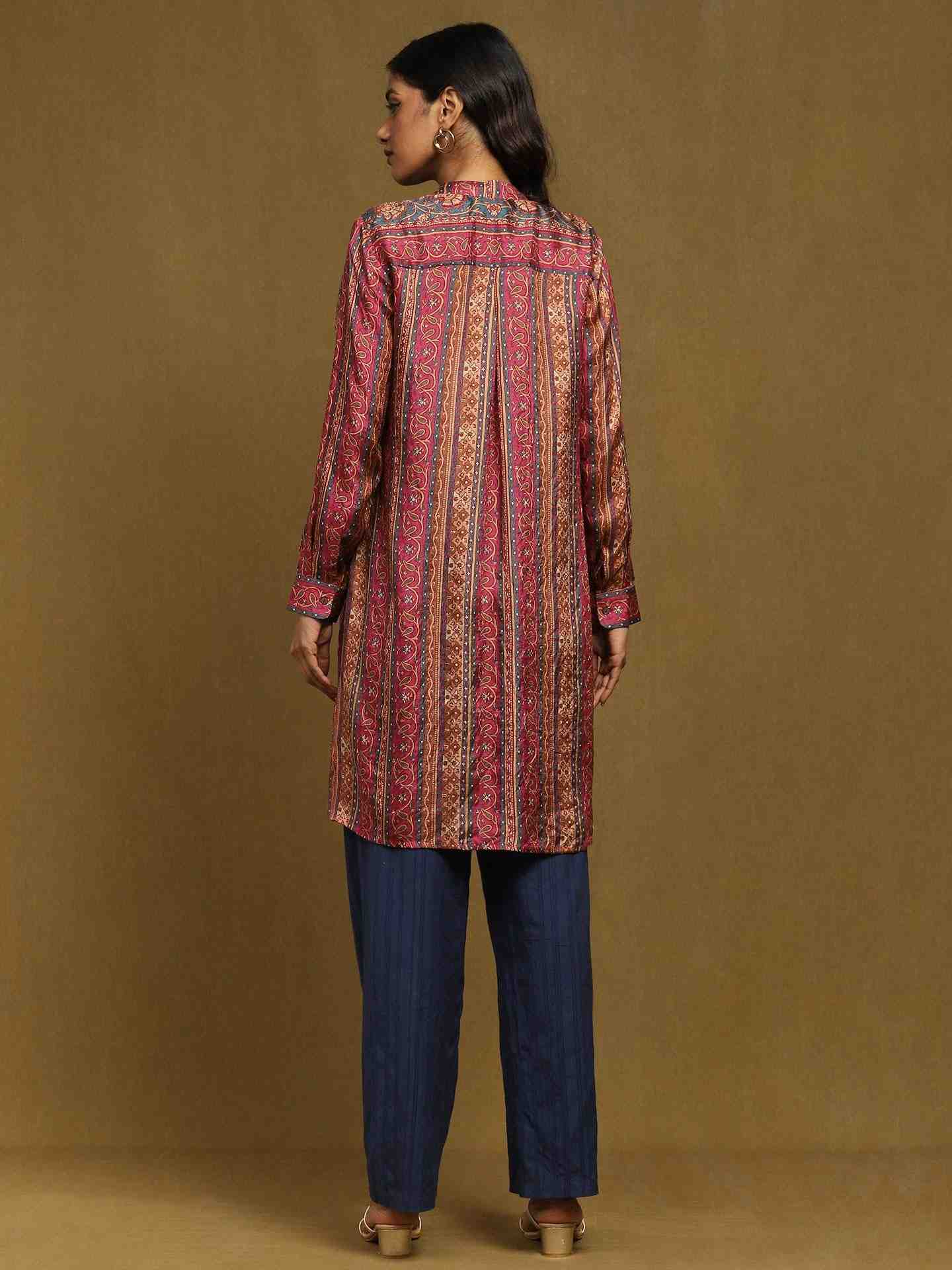 Fuschia & Multi Kalyani Kurti