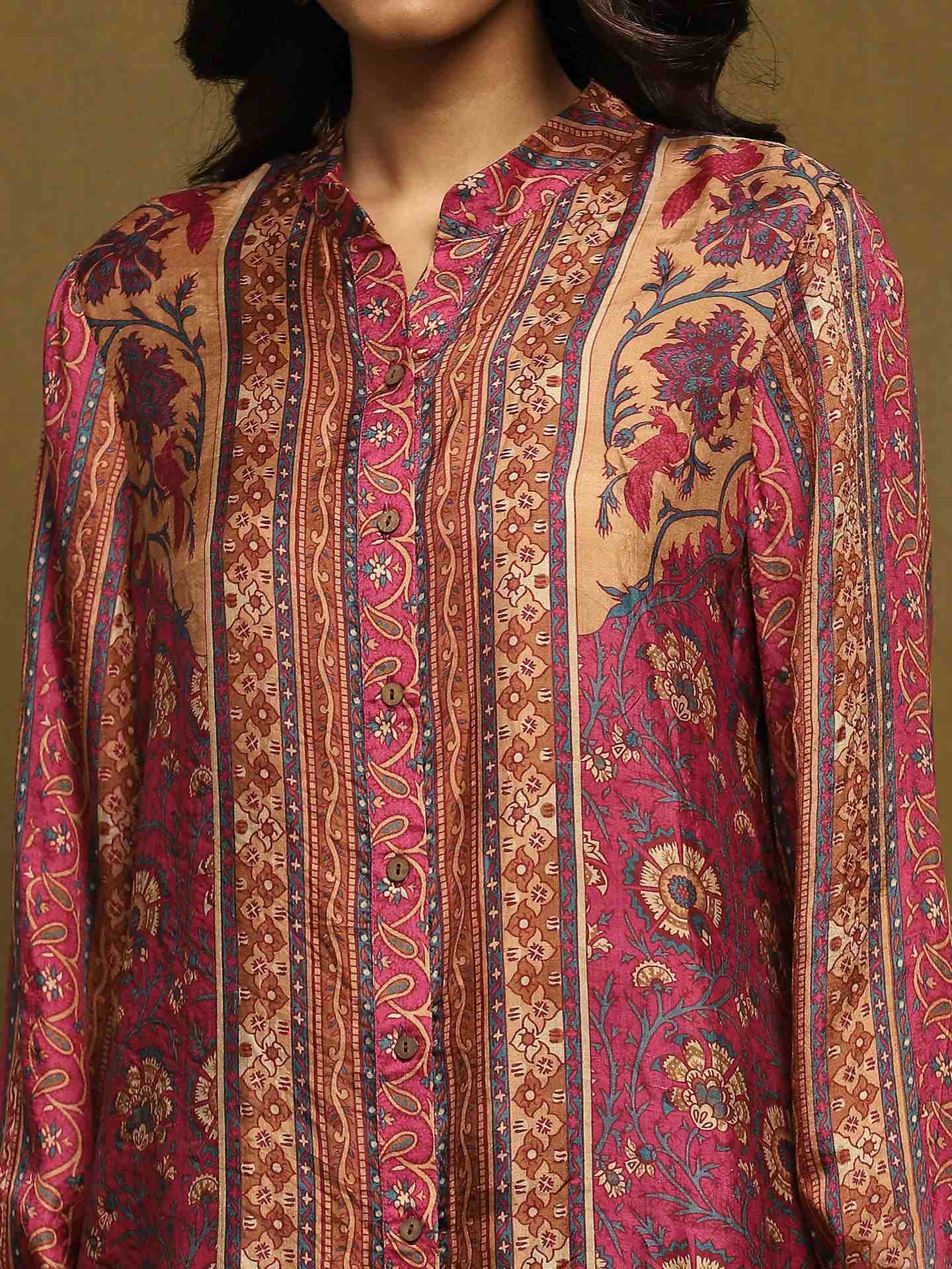 Fuschia & Multi Kalyani Kurti