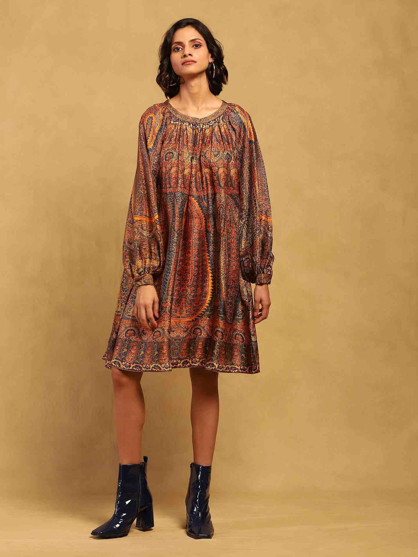 Blue & Multi Juhu Shift Dress