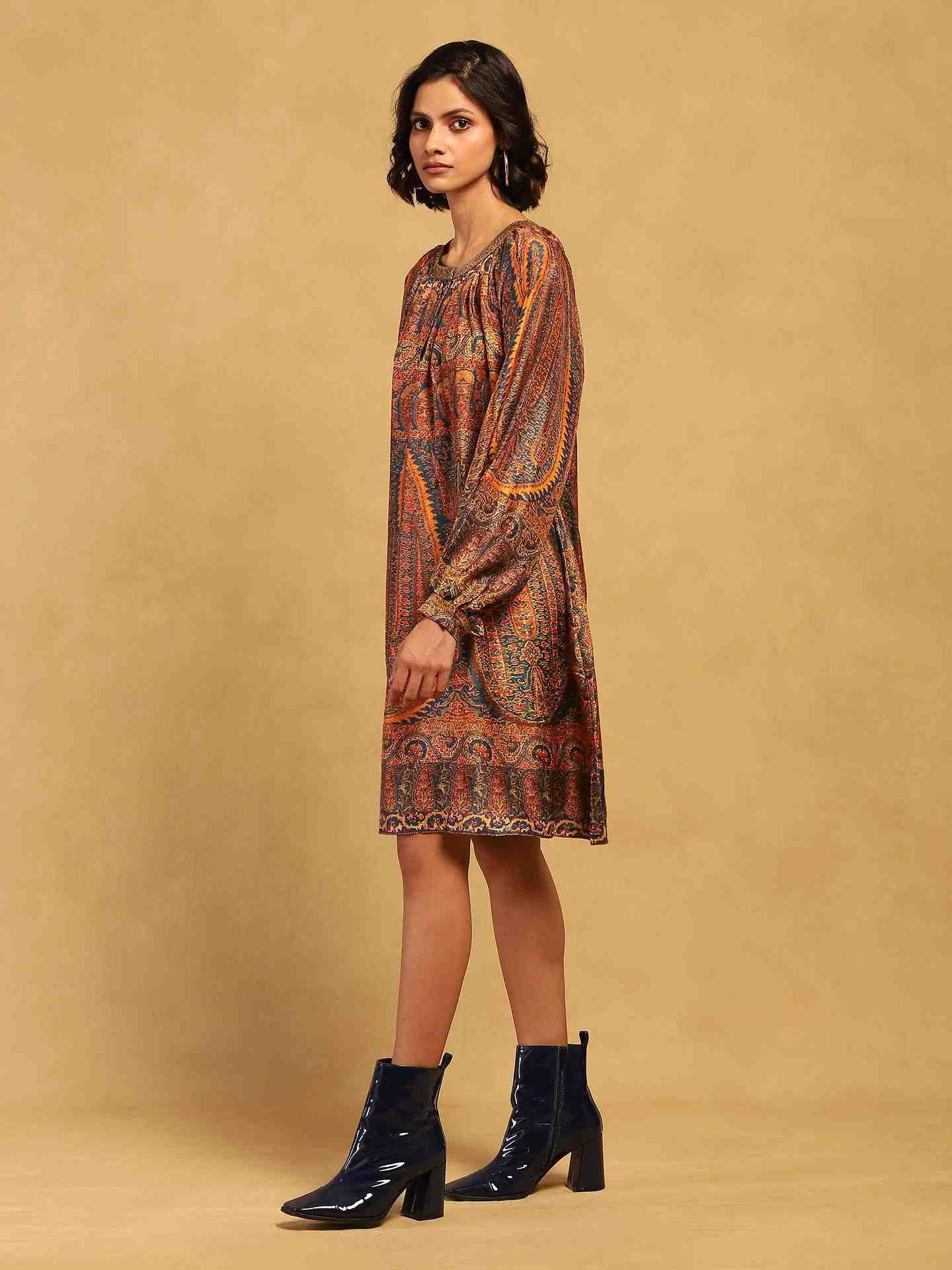 Blue & Multi Juhu Shift Dress