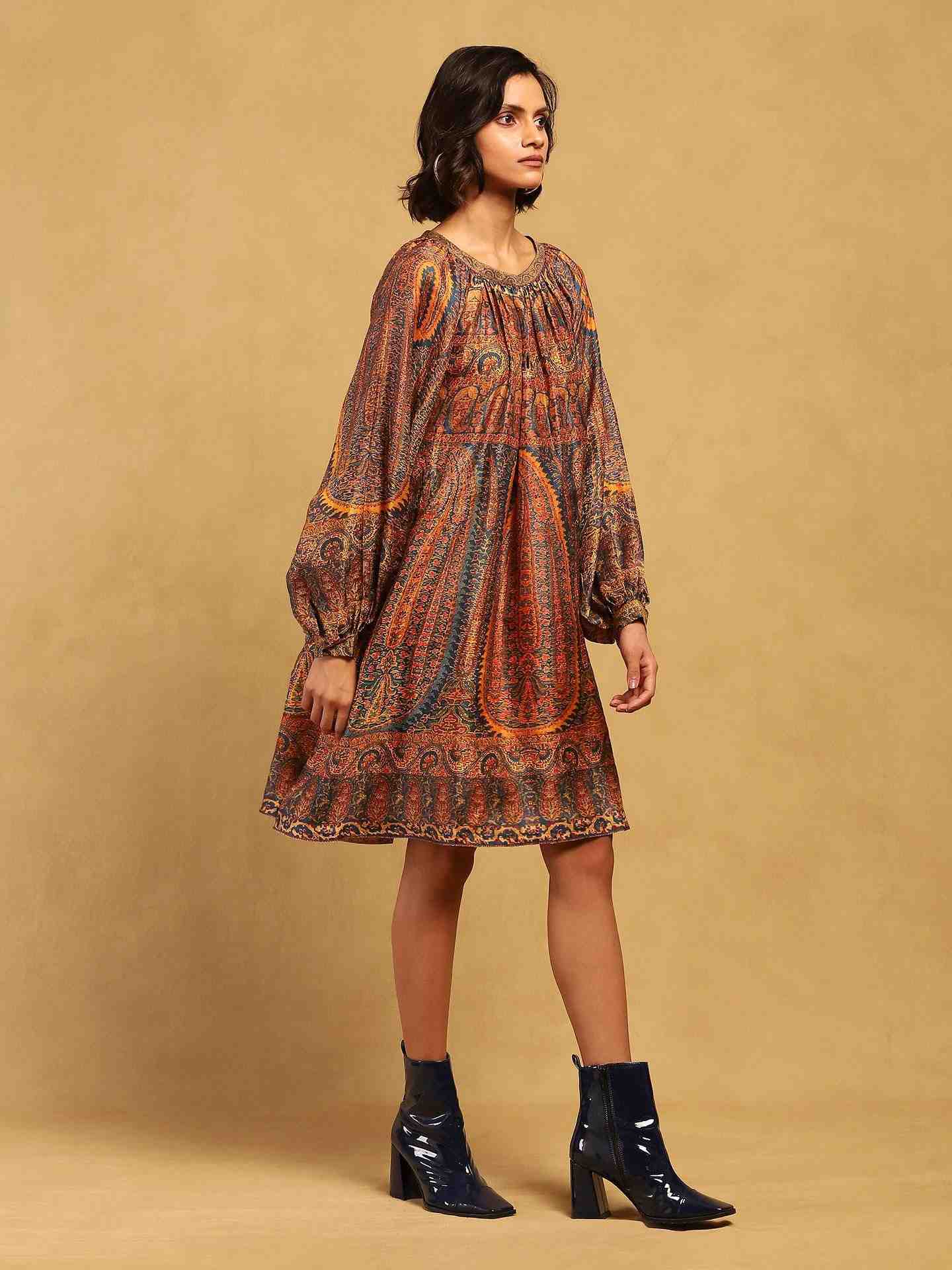 Blue & Multi Juhu Shift Dress