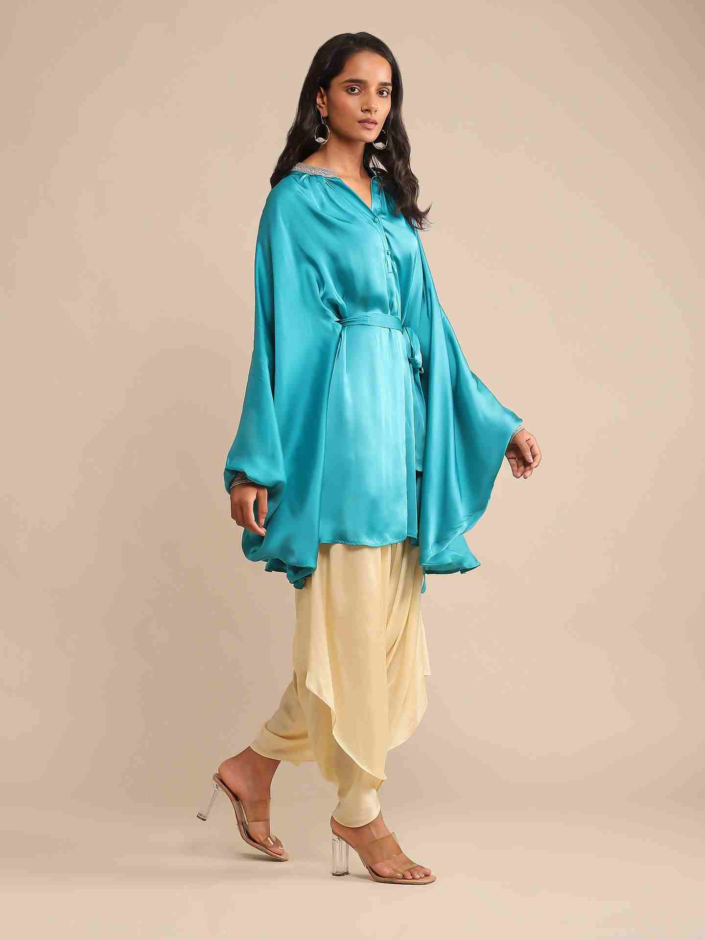 Blue Rubix Solid Kurti