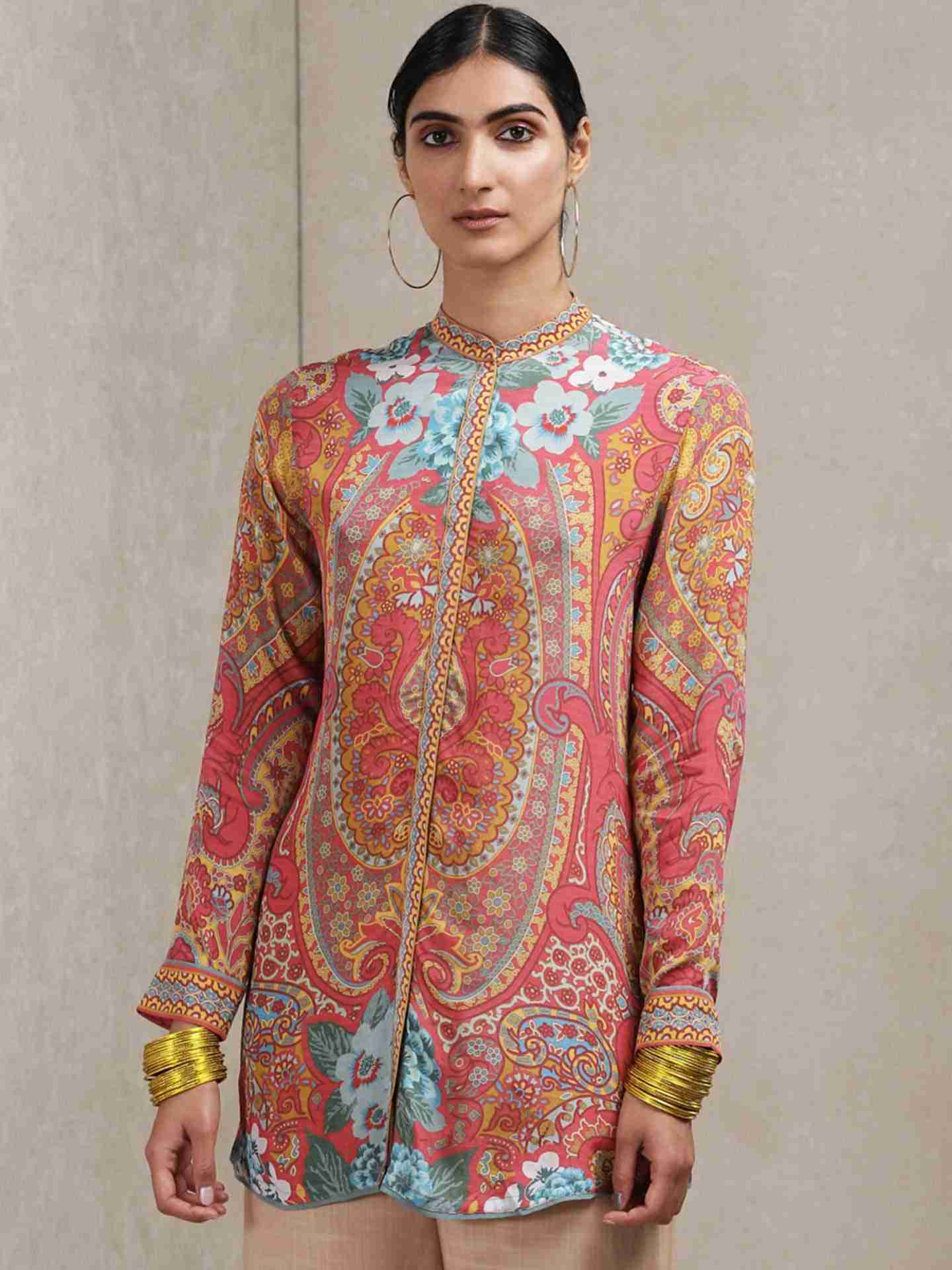 Dark Pink Kalavati Crepe Kurti